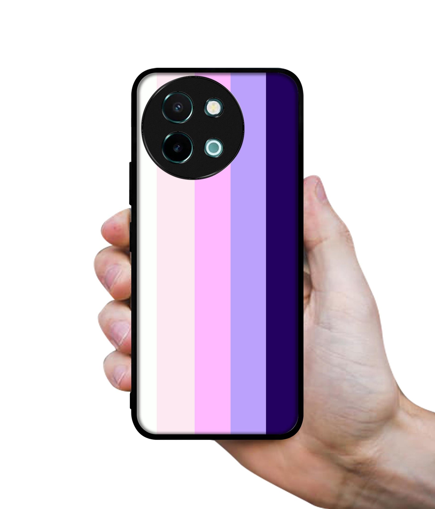 Pink and Purple Lines Design Designer 2D Printed Back Case Cover for Vivo Y38 5G / Y58 5G