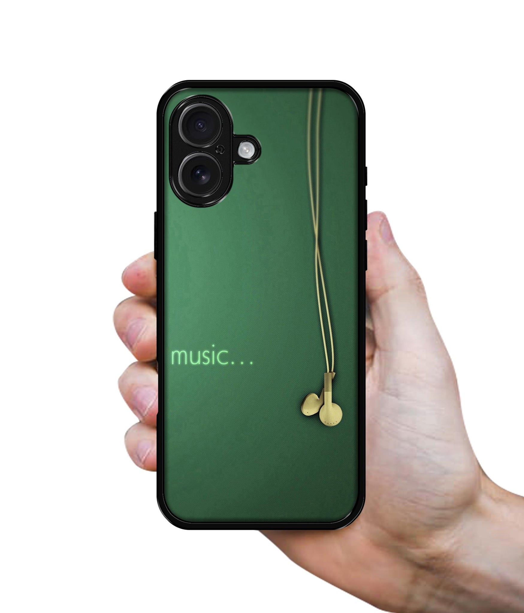 Headphone Music Design Designer 2D Printed Back Case Cover for Apple iPhone 16