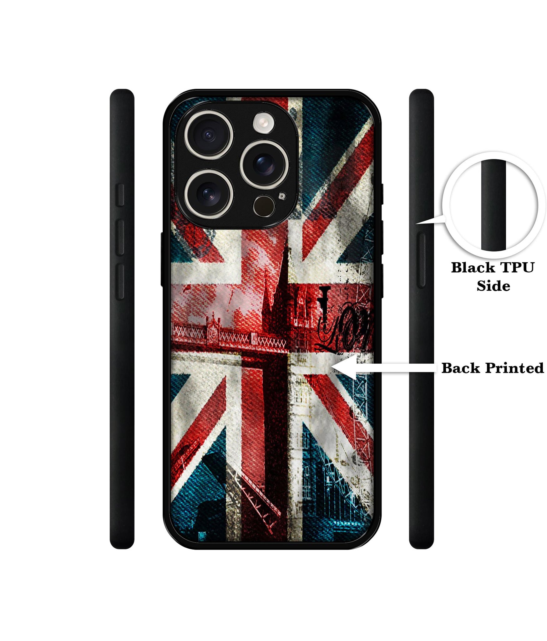 London Flag wallpaper Design Designer 2D Printed Back Case Cover for Apple iPhone 16 Pro