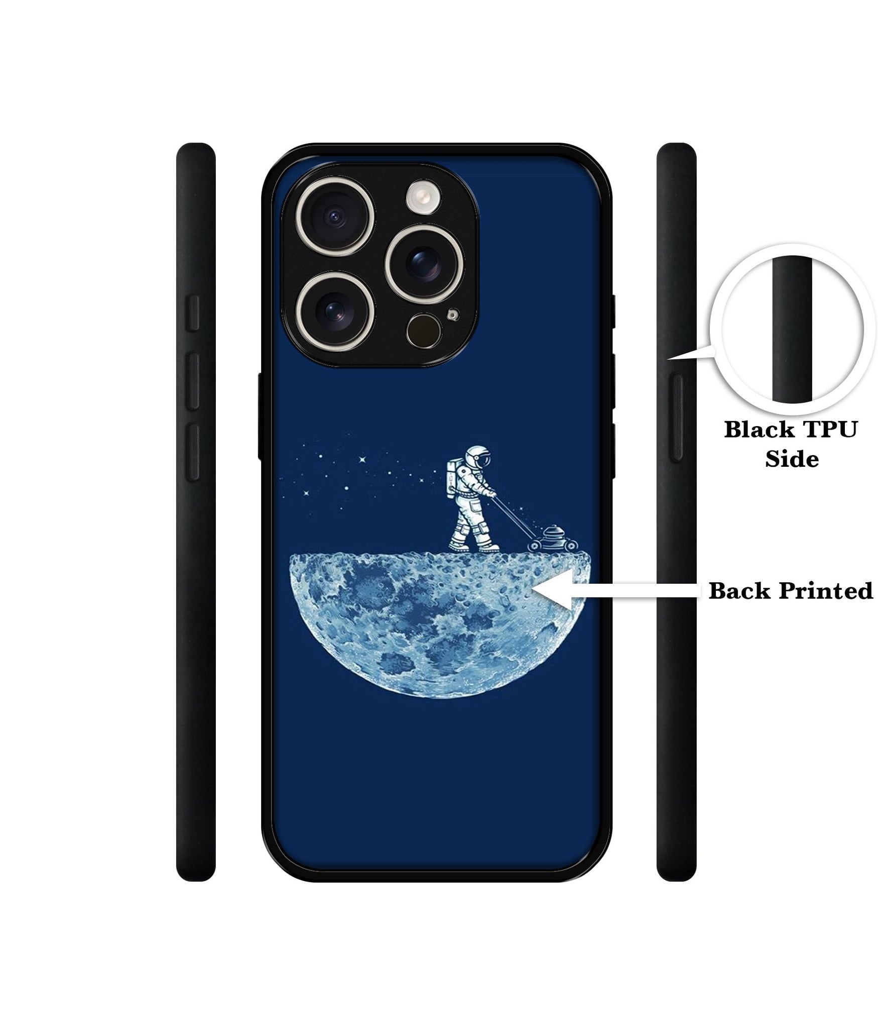 Moon Walk Design Designer 2D Printed Back Case Cover for Apple iPhone 16 Pro