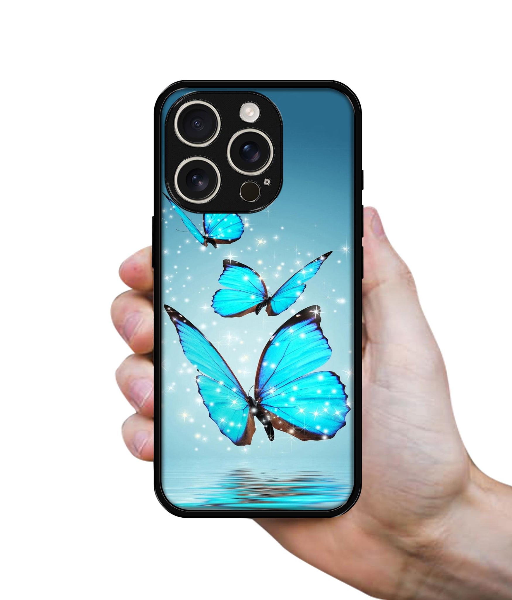 Flying Butterflies Design Designer 2D Printed Back Case Cover for Apple iPhone 16 Pro