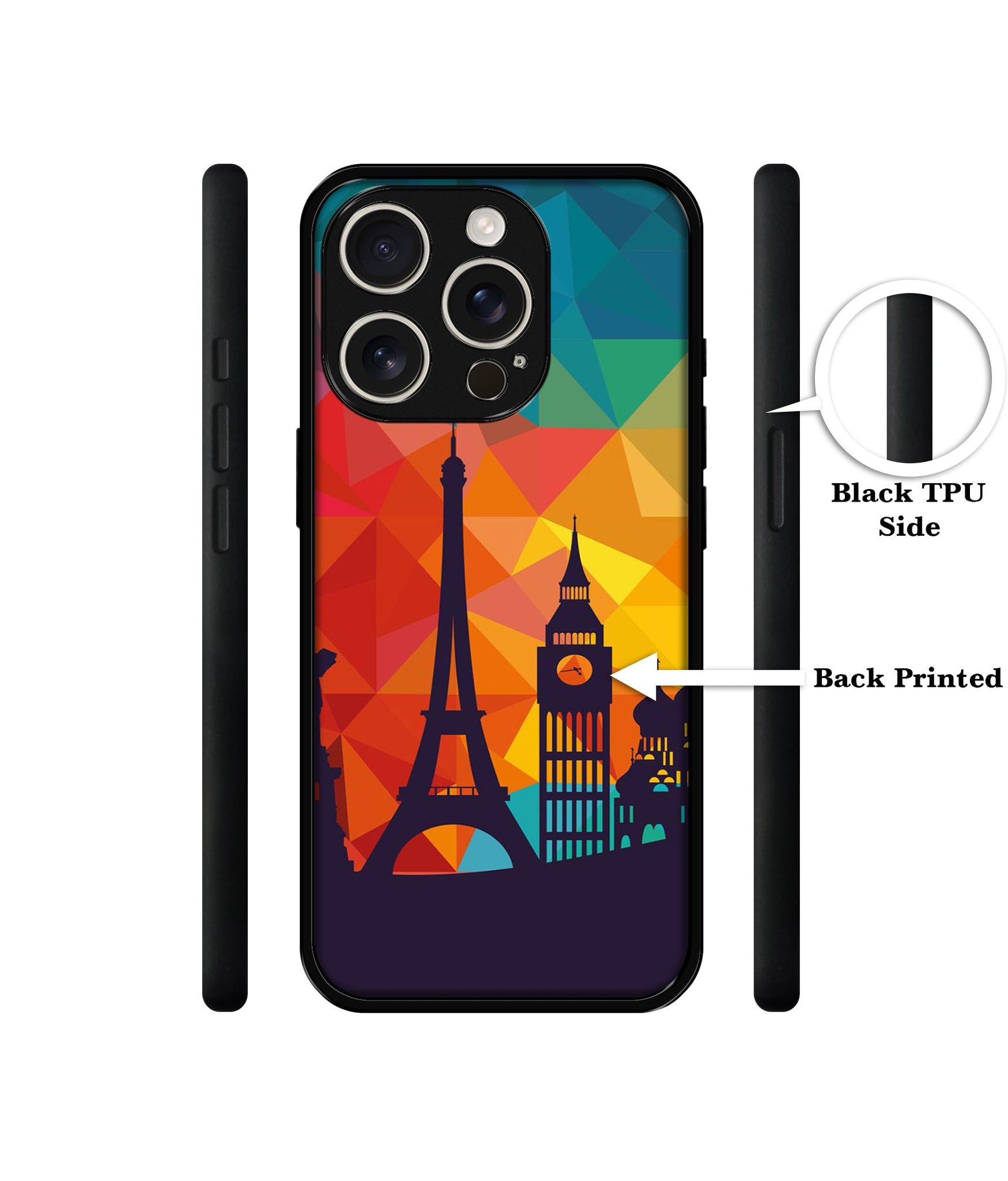 Colored Paris Design Designer 2D Printed Back Case Cover for Apple iPhone 16 Pro