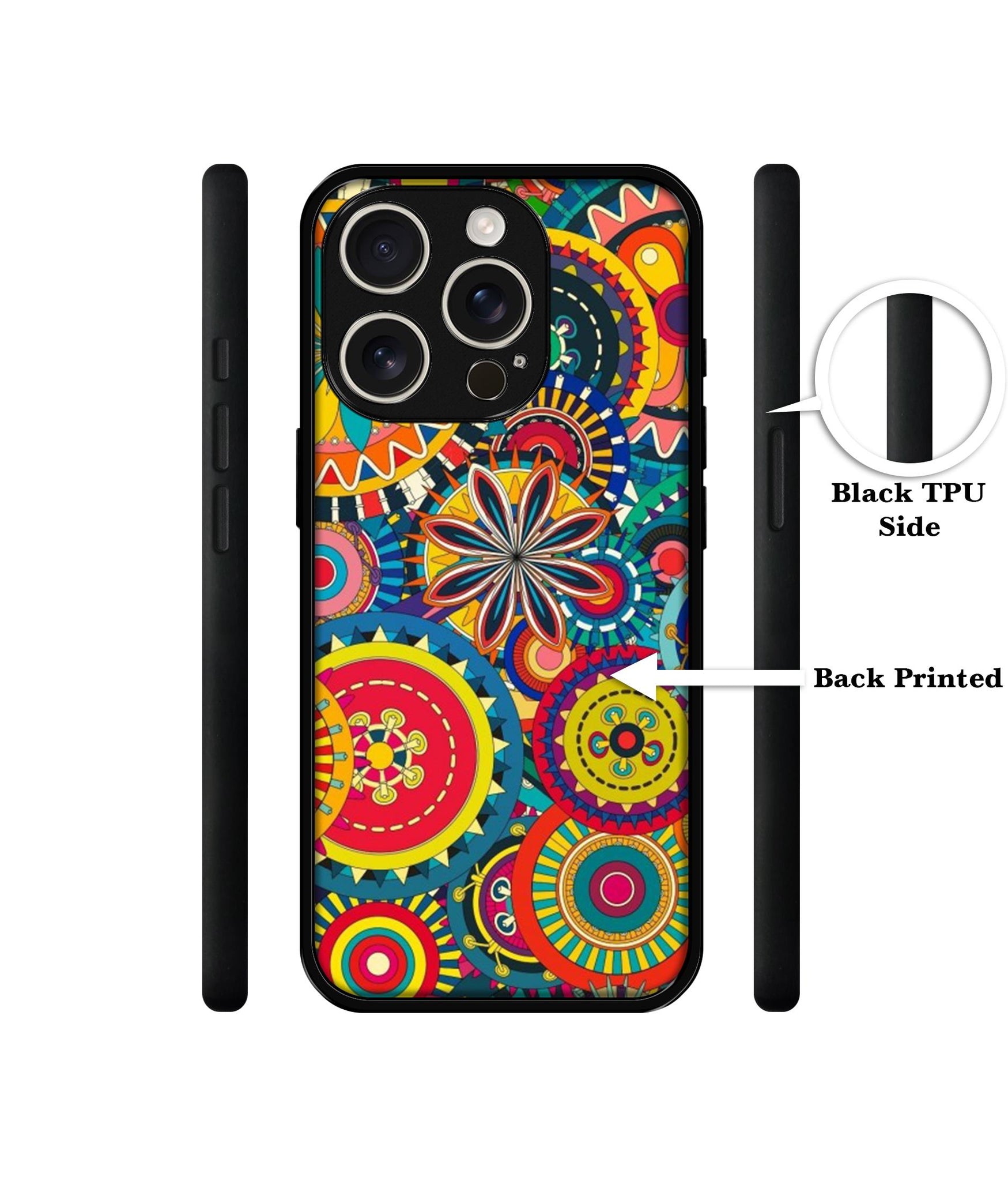 Ring Pattern Print Design Designer 2D Printed Back Case Cover for Apple iPhone 16 Pro