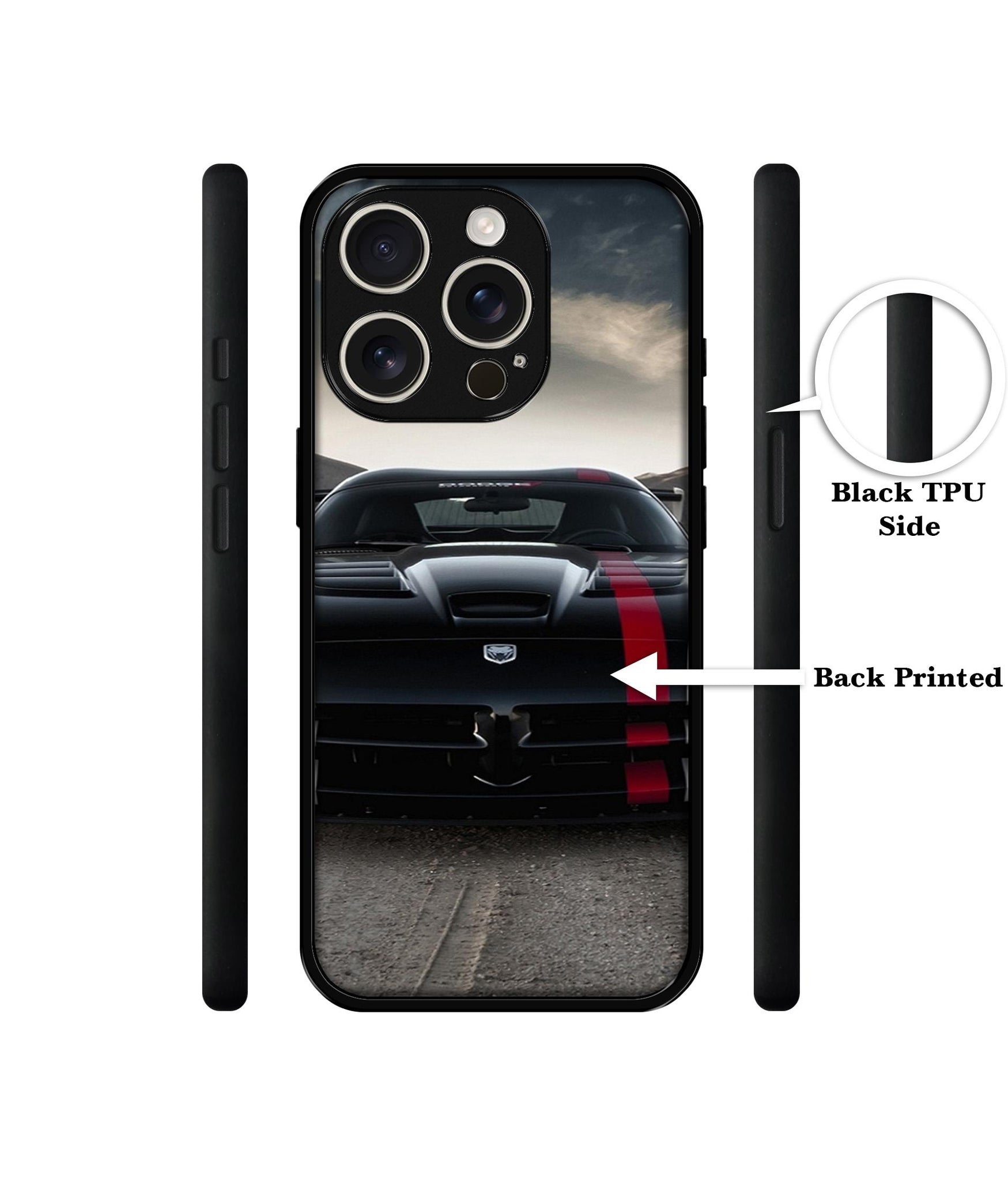 Sports Car Pattern Design Designer 2D Printed Back Case Cover for Apple iPhone 16 Pro