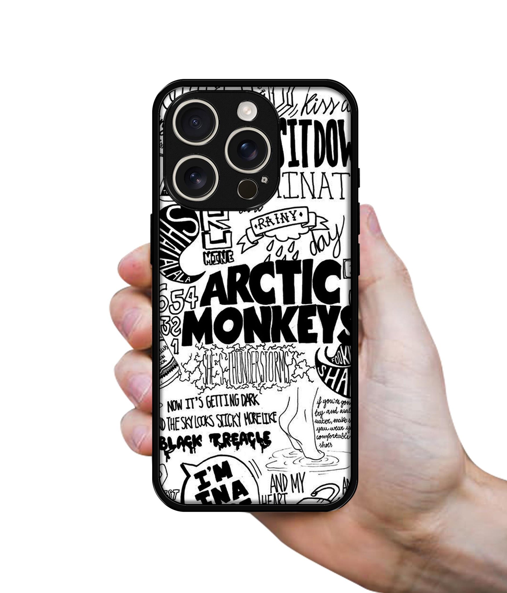 Arctic Monkeys Pattern Design Designer 2D Printed Back Case Cover for Apple iPhone 16 Pro