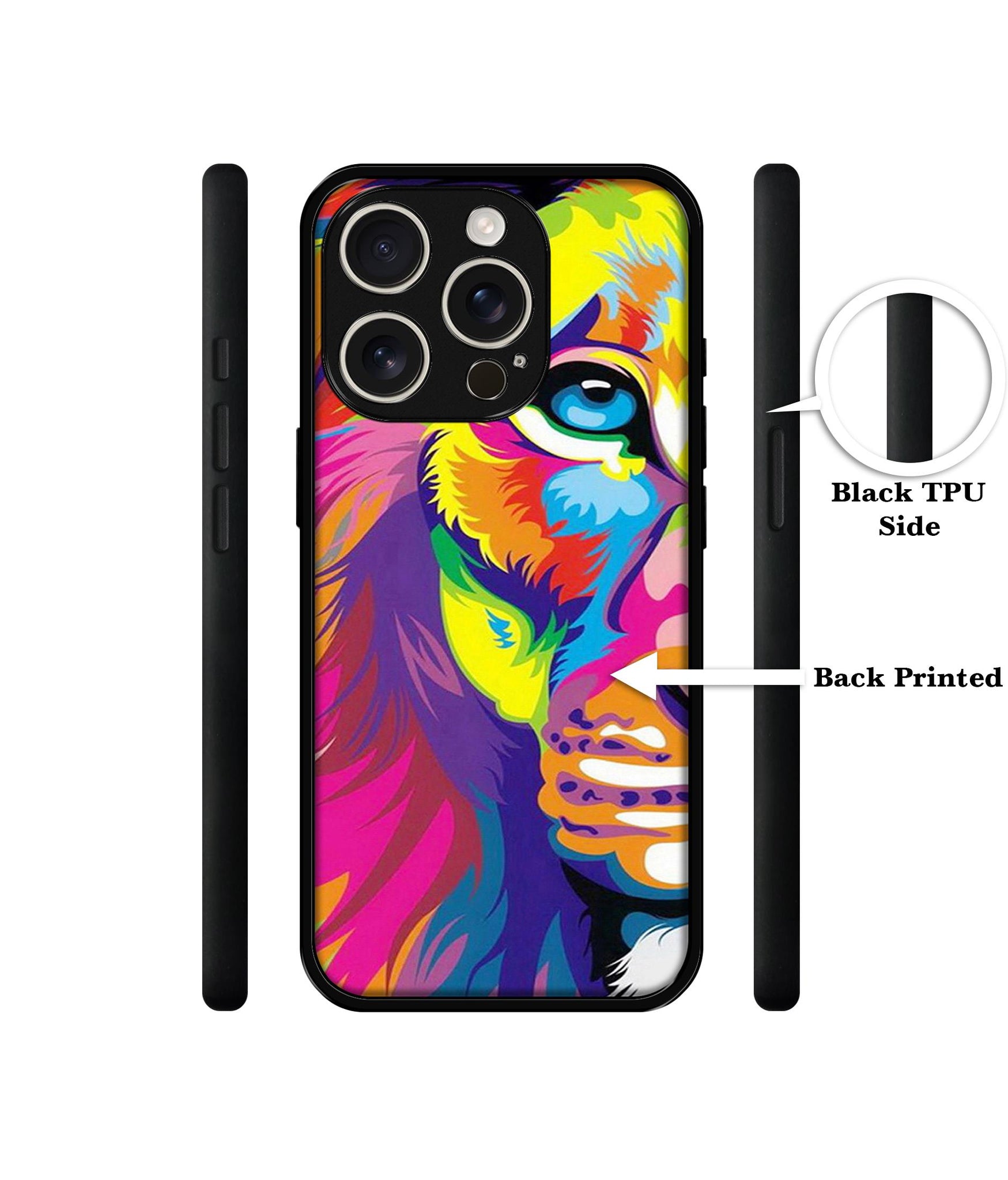 Lion Design Designer 2D Printed Back Case Cover for Apple iPhone 16 Pro