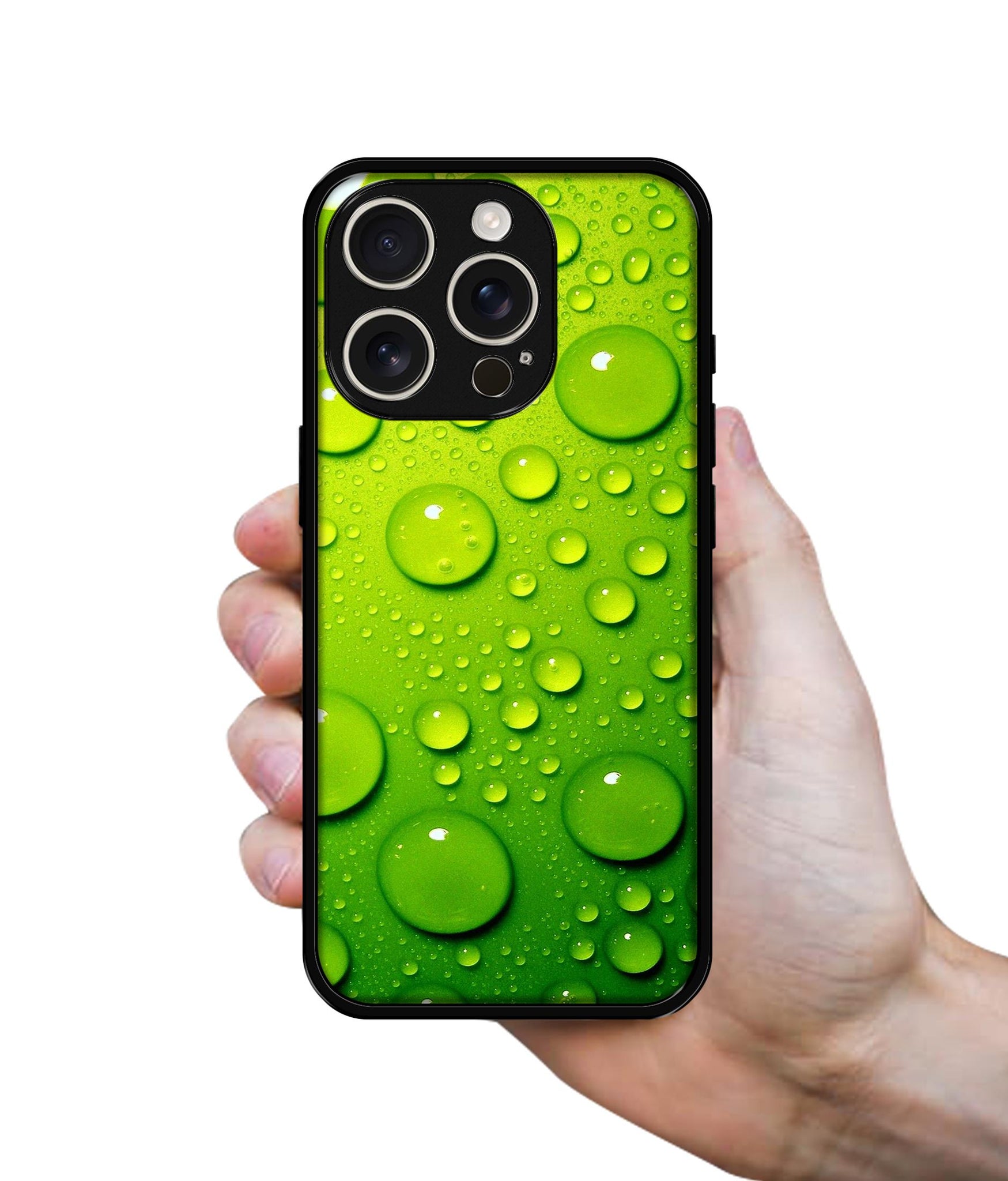 Green Bubbles Design Designer 2D Printed Back Case Cover for Apple iPhone 16 Pro