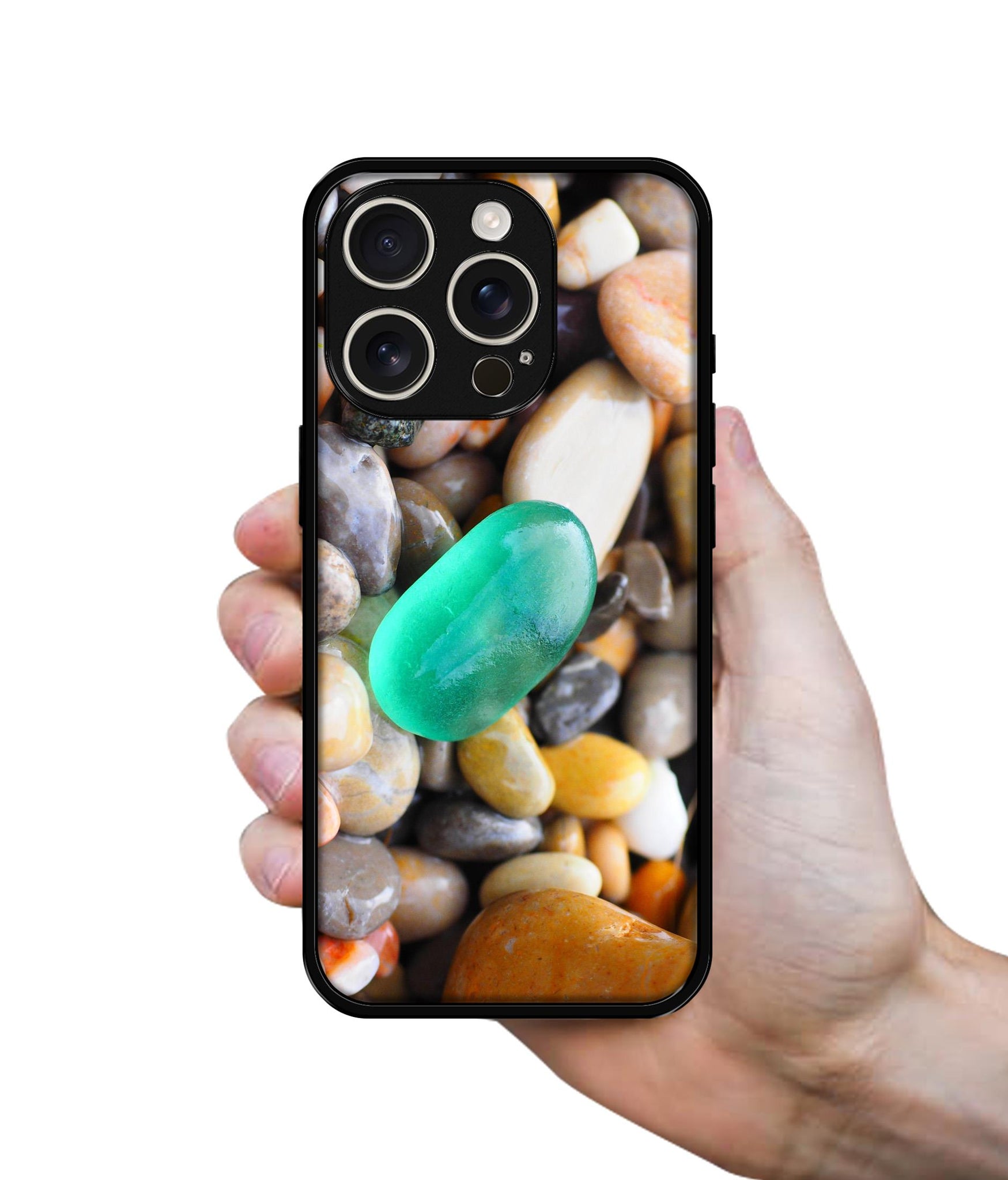 Sea Stones Design Designer 2D Printed Back Case Cover for Apple iPhone 16 Pro