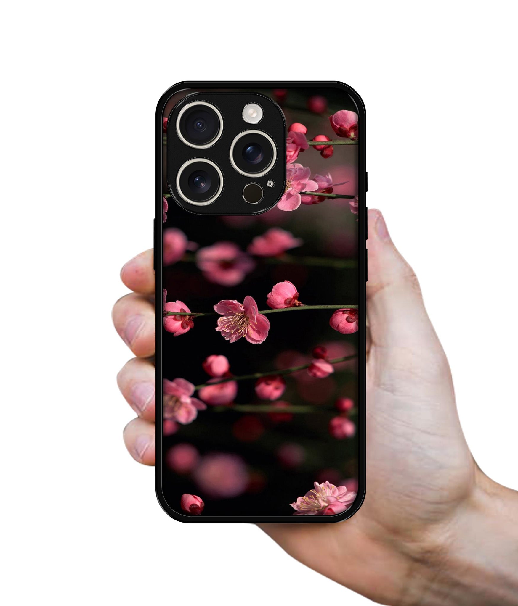 Pink Flowers Design Designer 2D Printed Back Case Cover for Apple iPhone 16 Pro