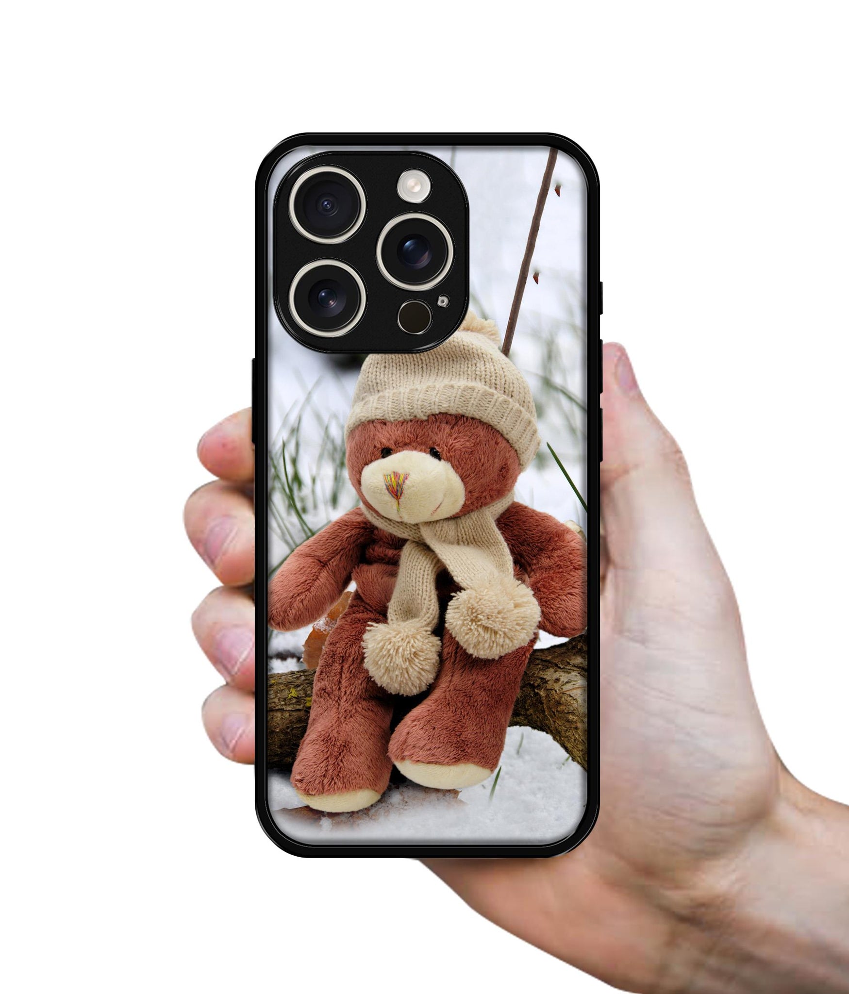 Woolen Bear Design Designer 2D Printed Back Case Cover for Apple iPhone 16 Pro