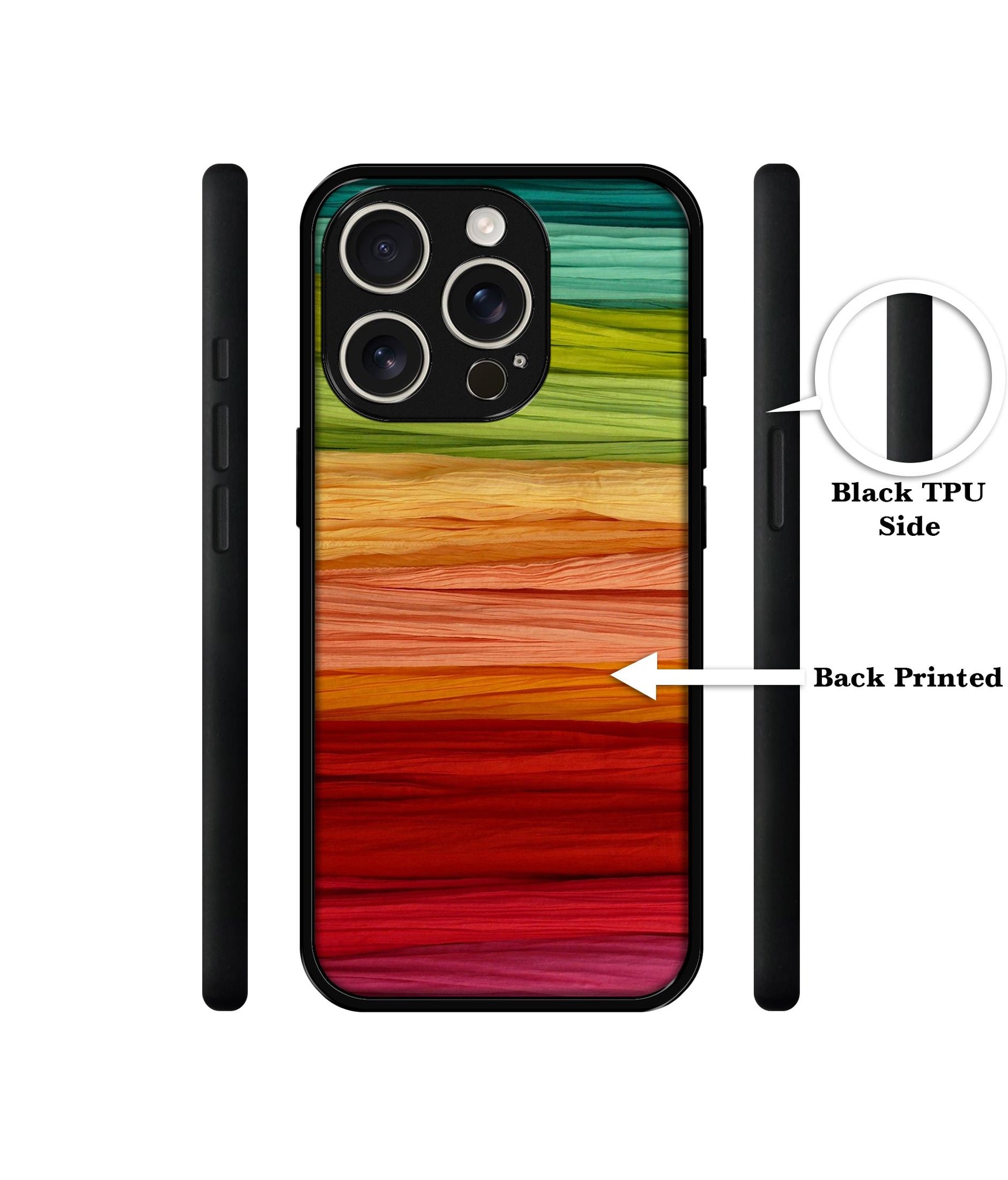 Colorful Thread Design Designer 2D Printed Back Case Cover for Apple iPhone 16 Pro