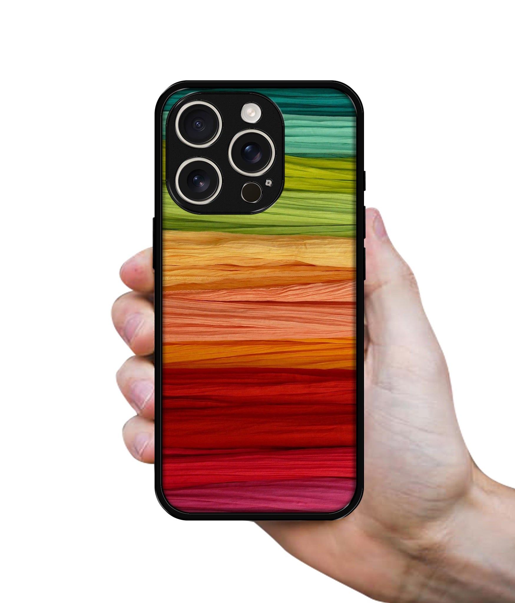 Colorful Thread Design Designer 2D Printed Back Case Cover for Apple iPhone 16 Pro