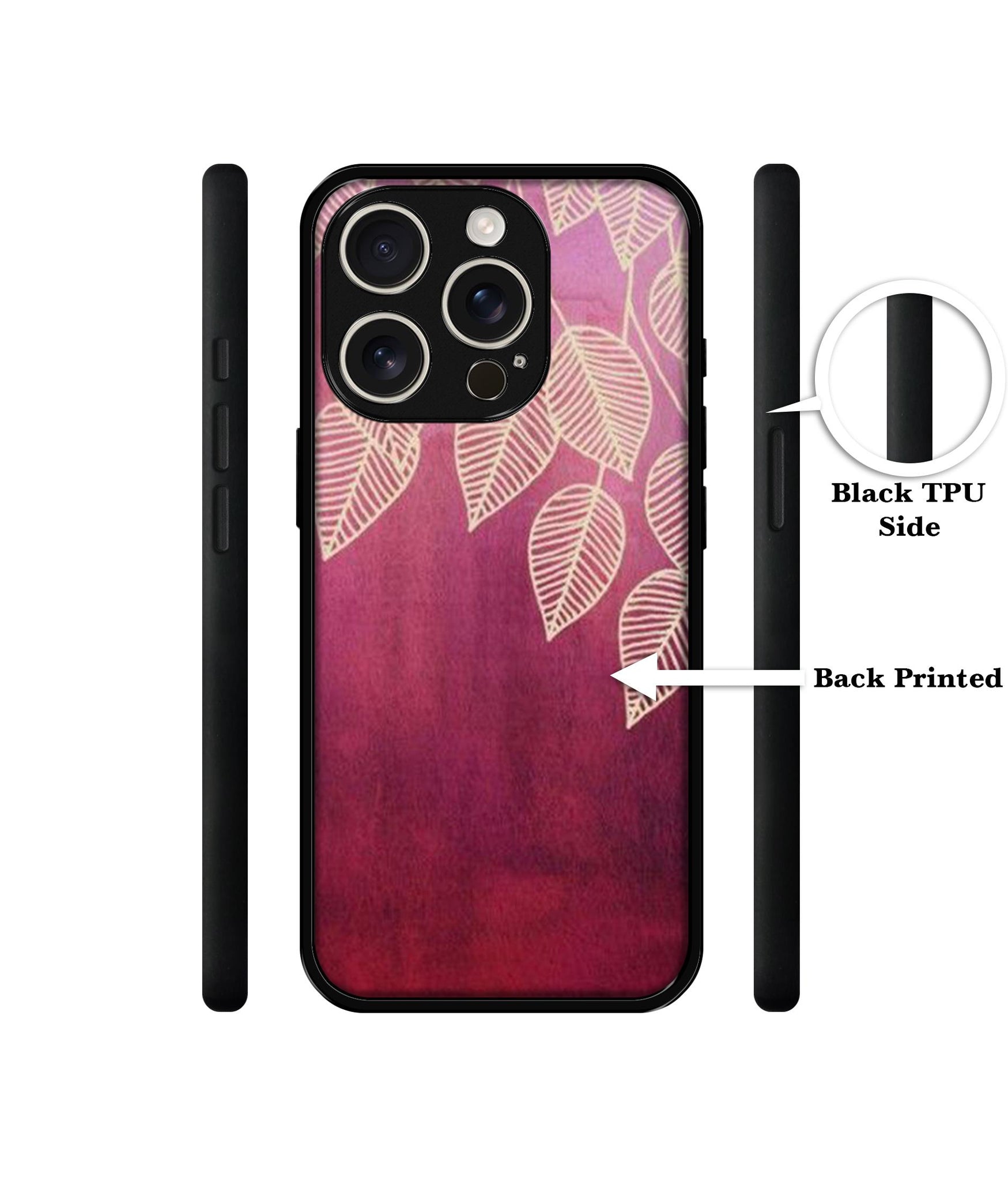 Leaf Pattern Design Designer 2D Printed Back Case Cover for Apple iPhone 16 Pro