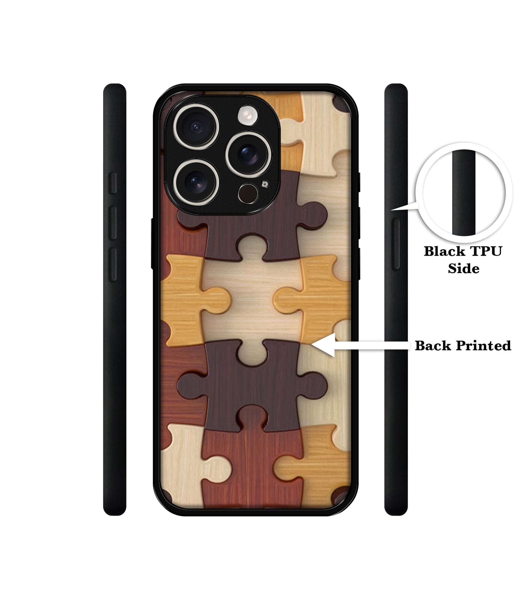 Puzzle Pattern Design Designer 2D Printed Back Case Cover for Apple iPhone 16 Pro