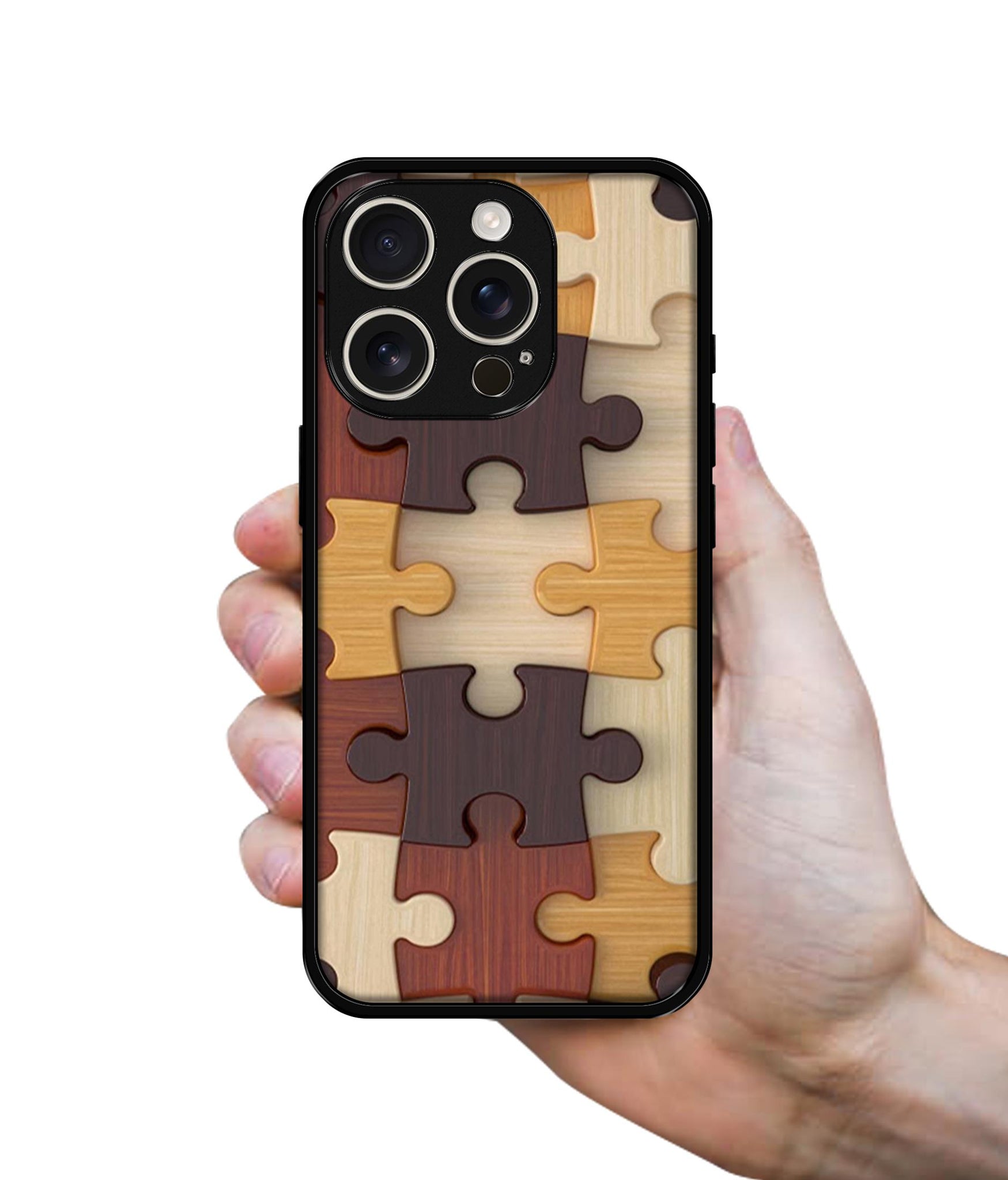 Puzzle Pattern Design Designer 2D Printed Back Case Cover for Apple iPhone 16 Pro