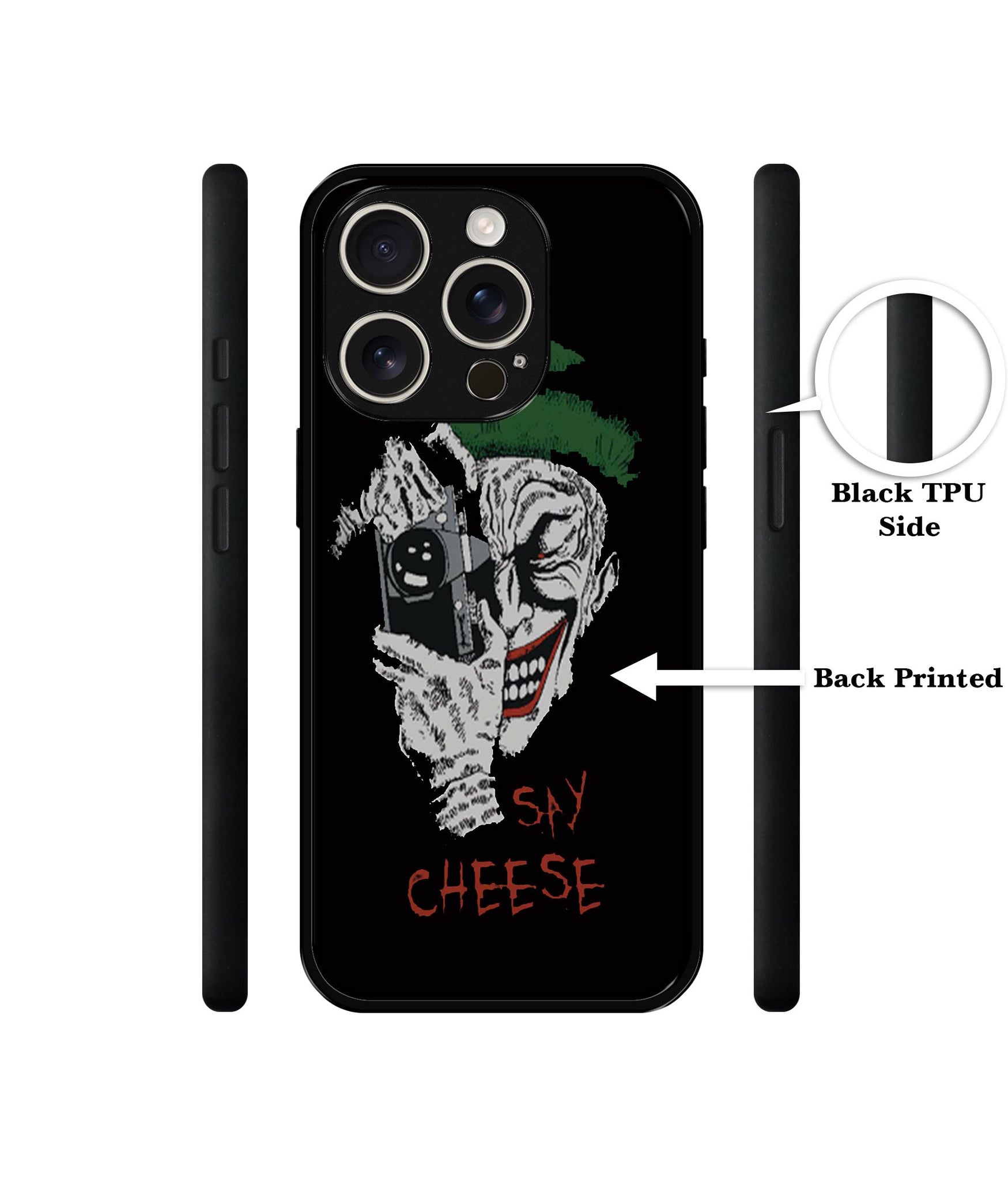 Joker Say Cheese Design Designer 2D Printed Back Case Cover for Apple iPhone 16 Pro