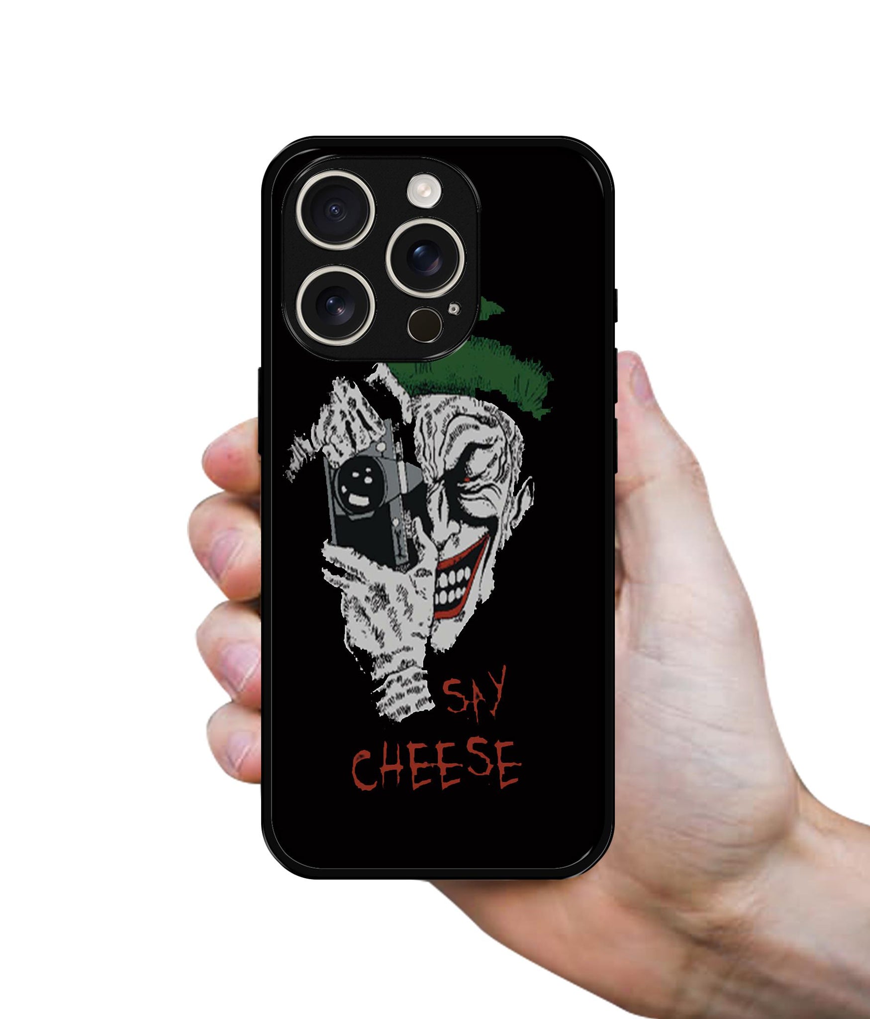 Joker Say Cheese Design Designer 2D Printed Back Case Cover for Apple iPhone 16 Pro