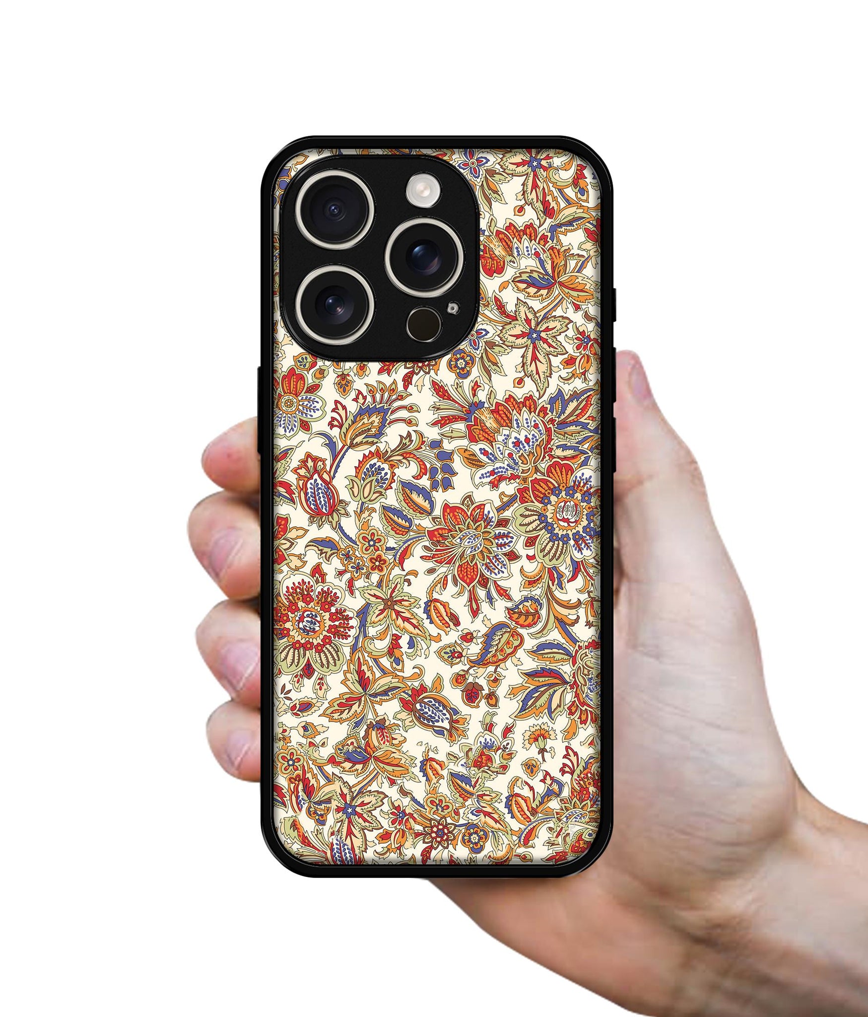 Floral Design Designer 2D Printed Back Case Cover for Apple iPhone 16 Pro