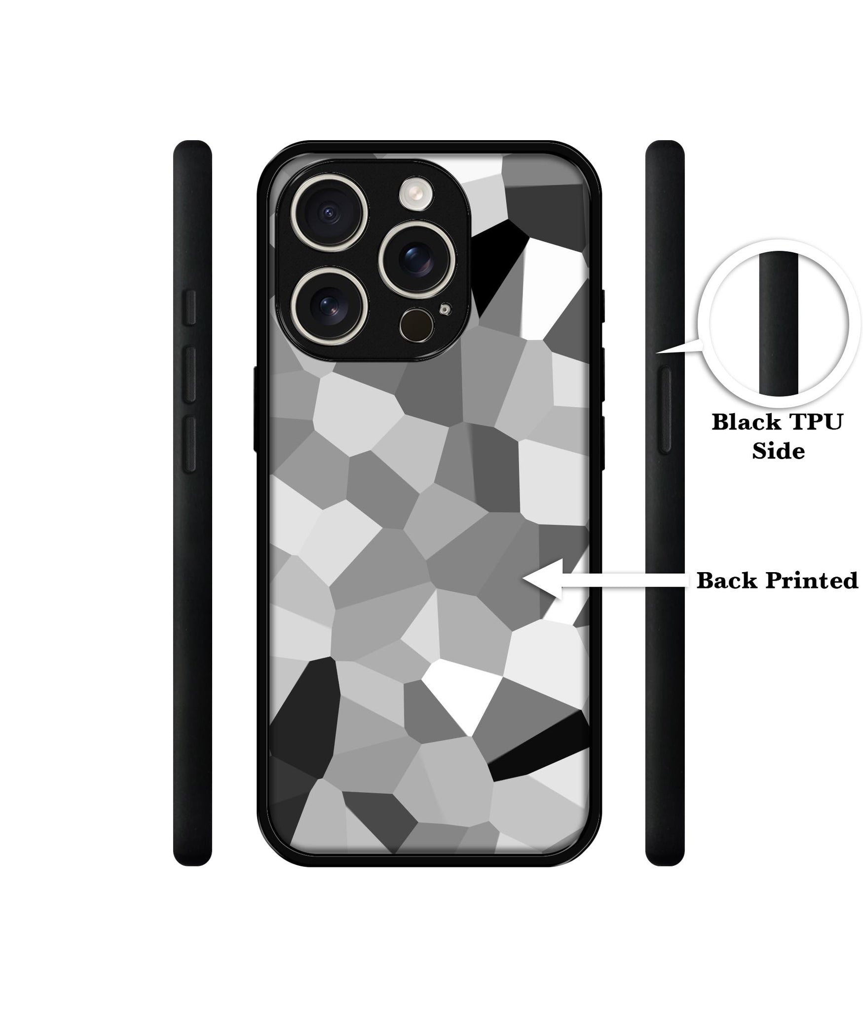 Black & White Mathematical Shape Design Designer 2D Printed Back Case Cover for Apple iPhone 16 Pro