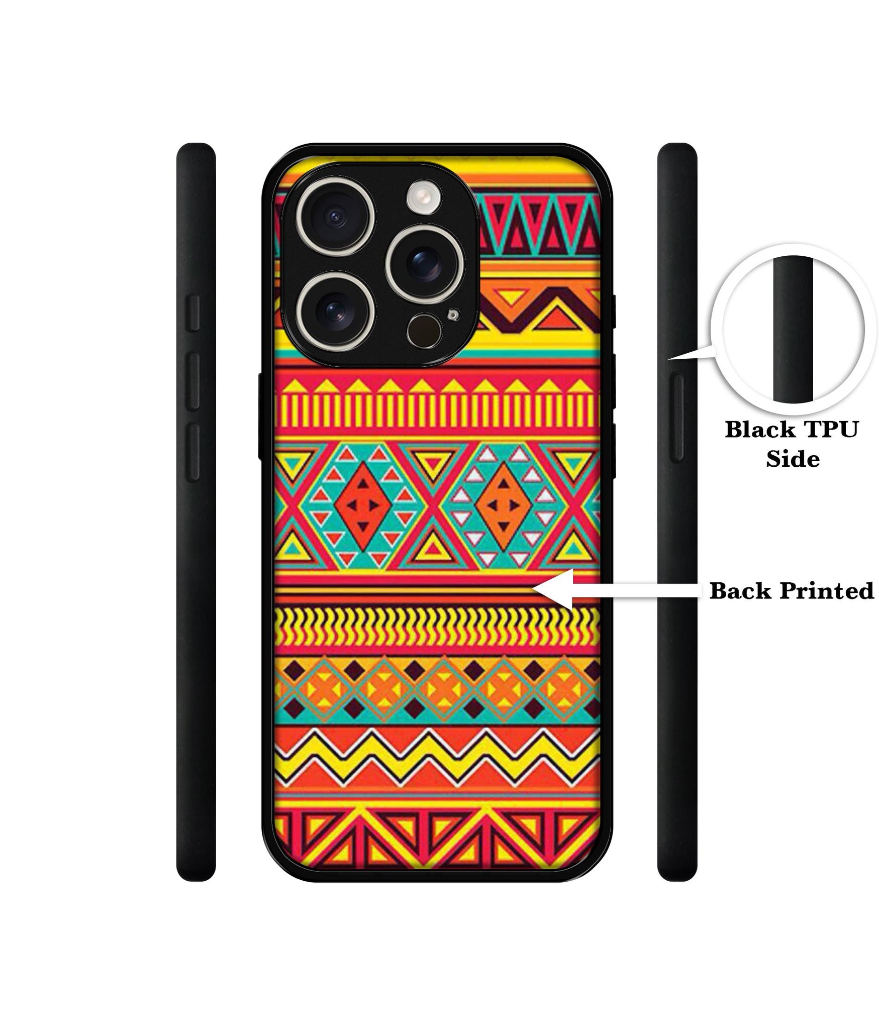 Artistic Rangoli Design Designer 2D Printed Back Case Cover for Apple iPhone 16 Pro