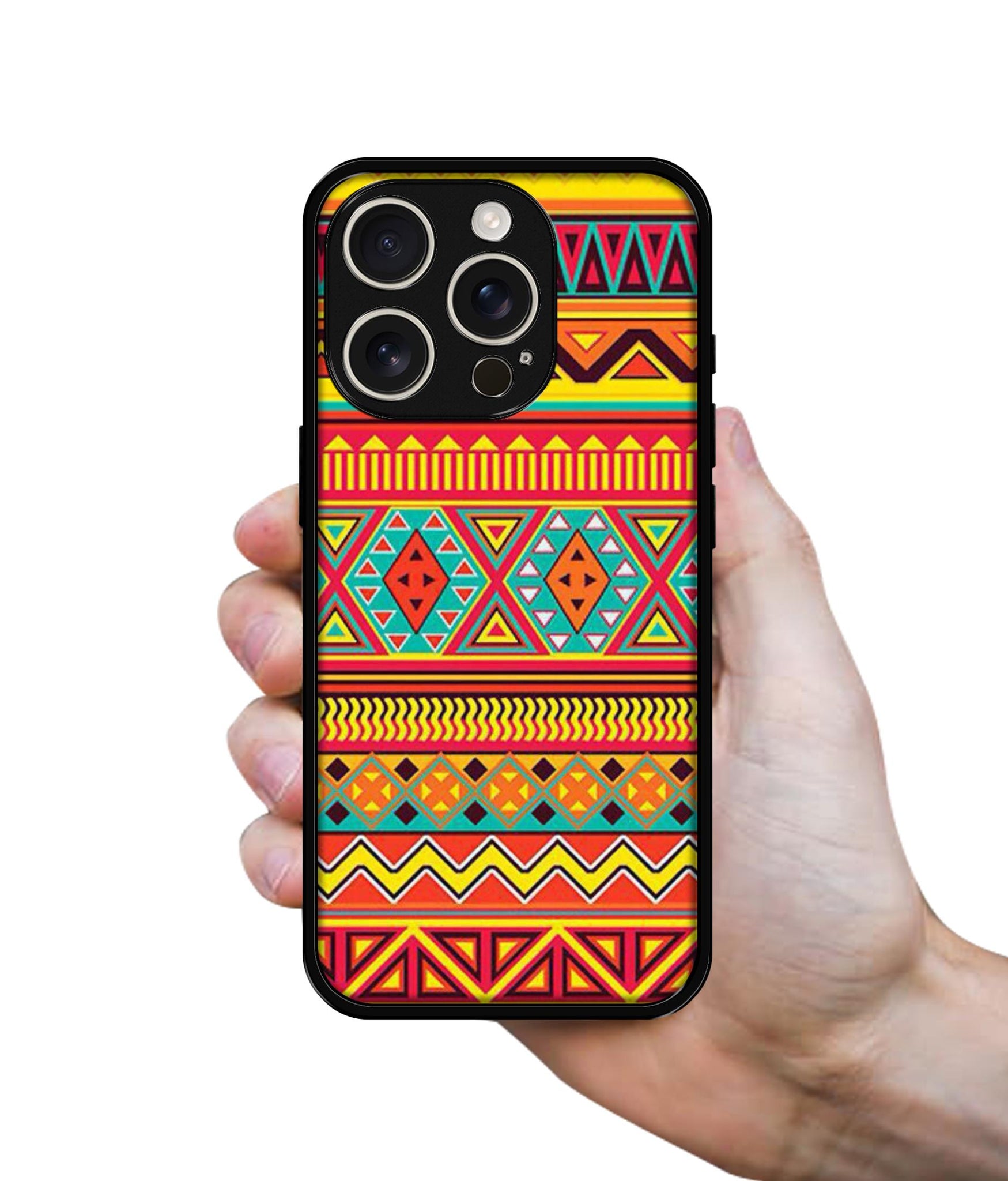 Artistic Rangoli Design Designer 2D Printed Back Case Cover for Apple iPhone 16 Pro