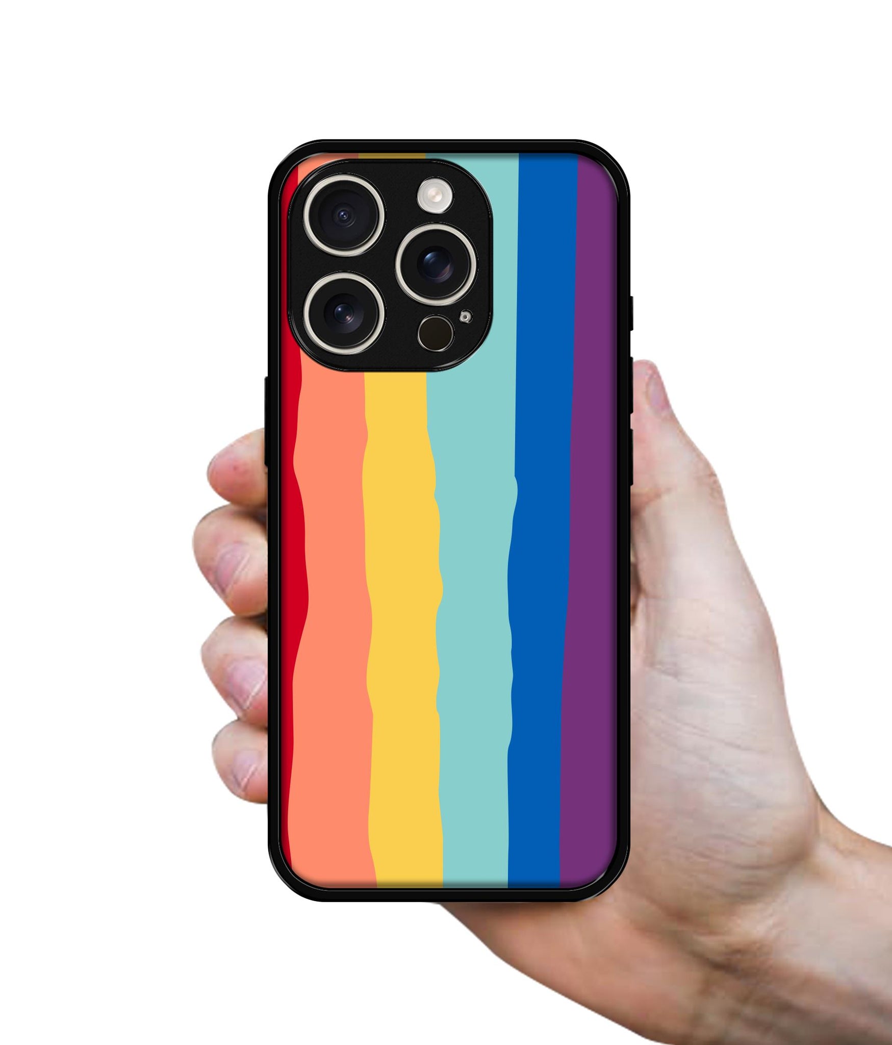 Rainbow Design Designer 2D Printed Back Case Cover for Apple iPhone 16 Pro