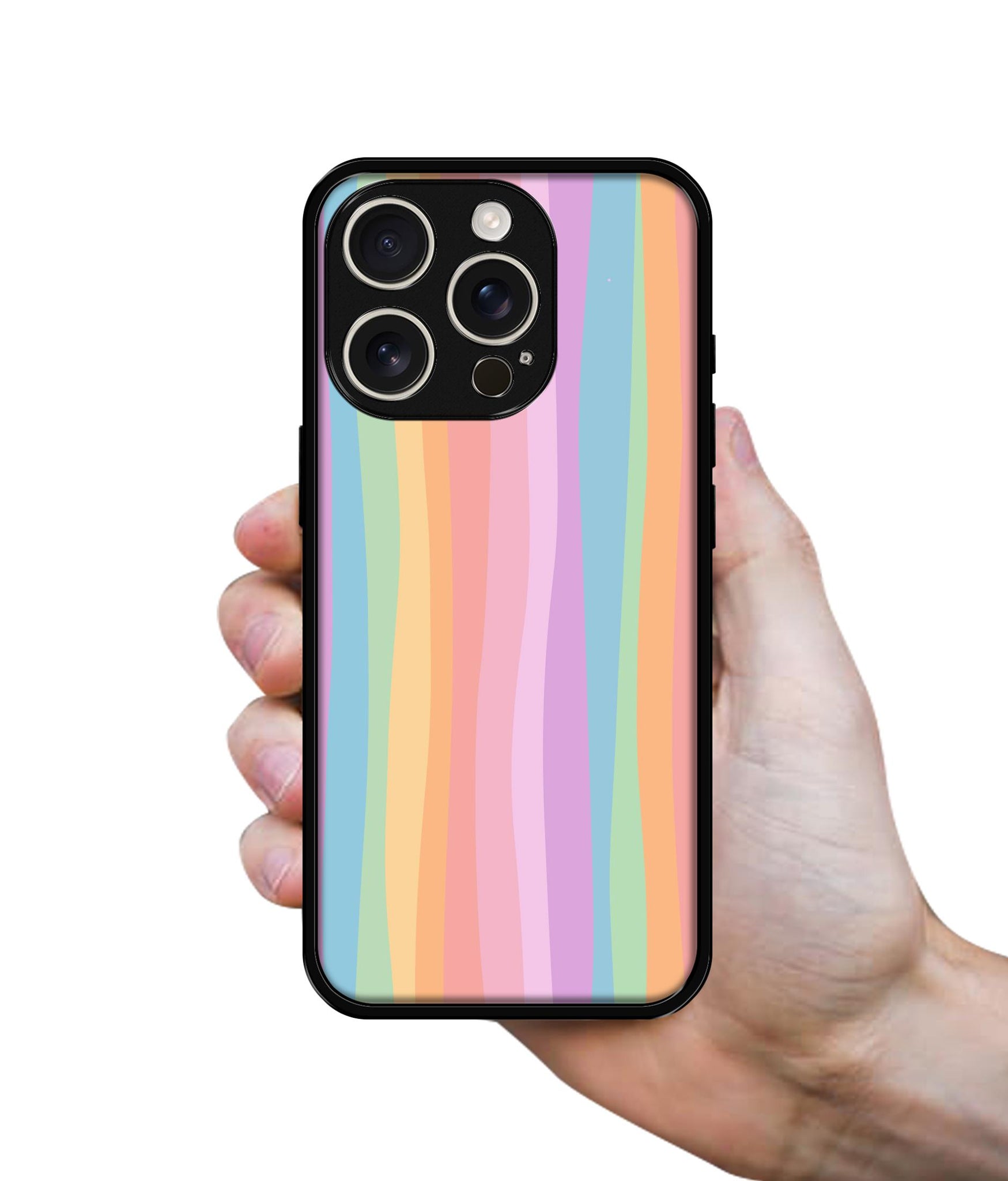 Cool Rainbow Design Designer 2D Printed Back Case Cover for Apple iPhone 16 Pro