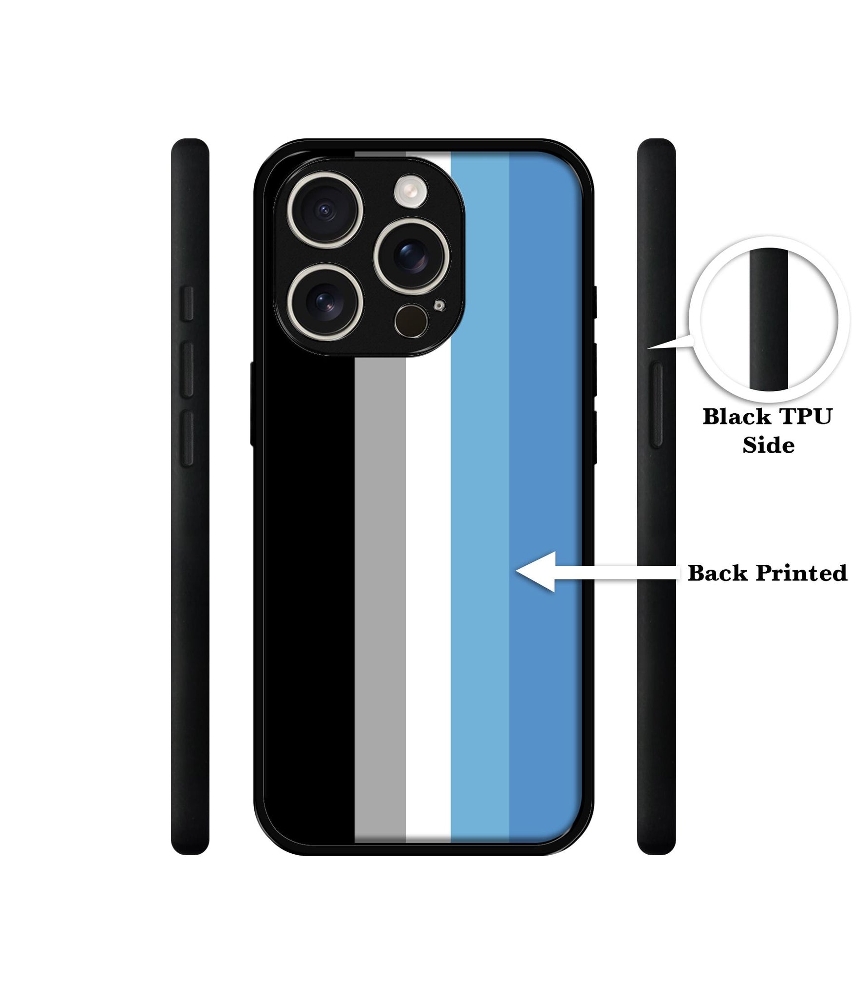 White and Blue Lines Design Designer 2D Printed Back Case Cover for Apple iPhone 16 Pro