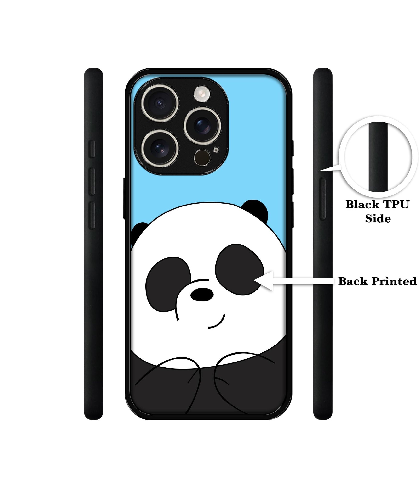 Cute Panda Design Designer 2D Printed Back Case Cover for Apple iPhone 16 Pro