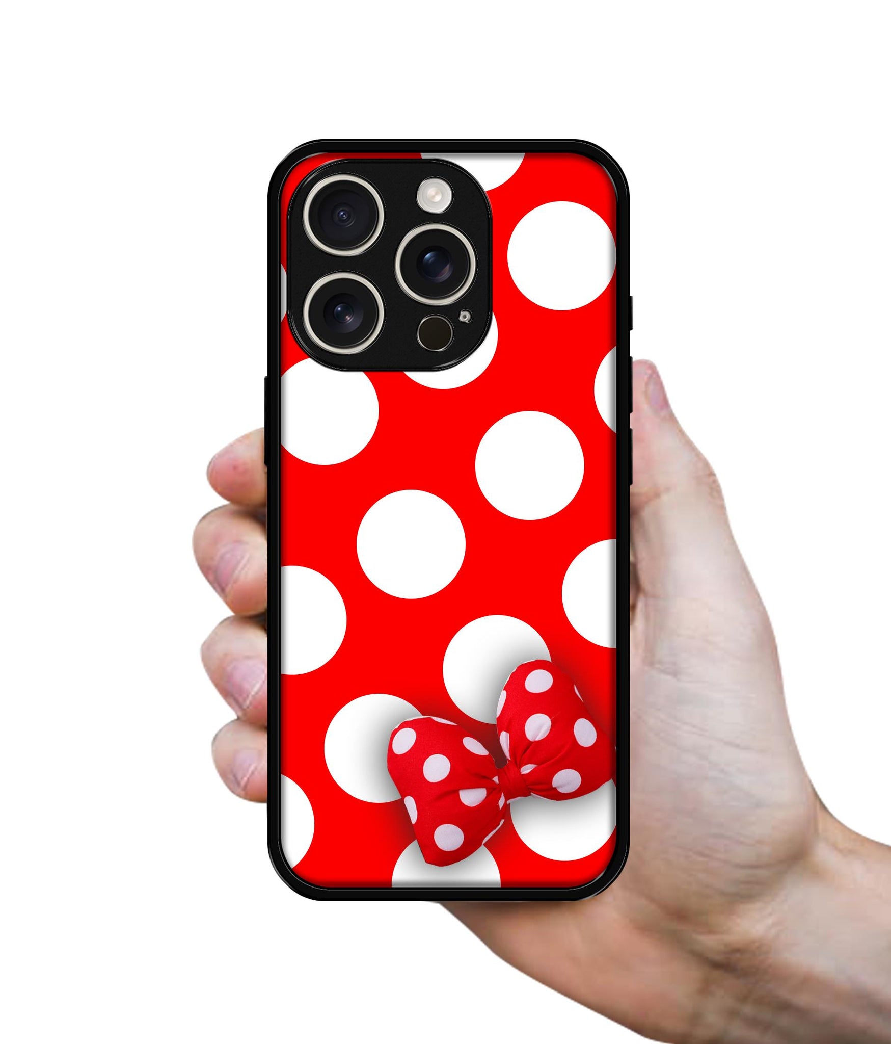 Red Polka Dots Design Designer 2D Printed Back Case Cover for Apple iPhone 16 Pro