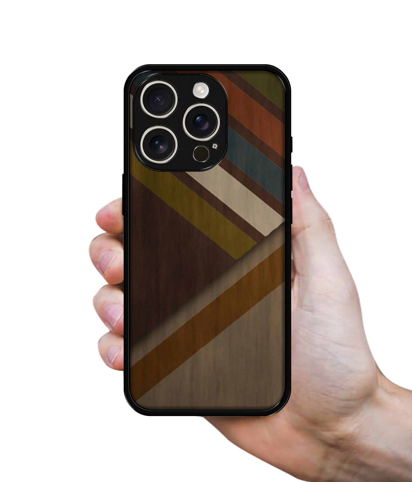 Colorful Wooden Pattern Design Designer 2D Printed Back Case Cover for Apple iPhone 16 Pro Max