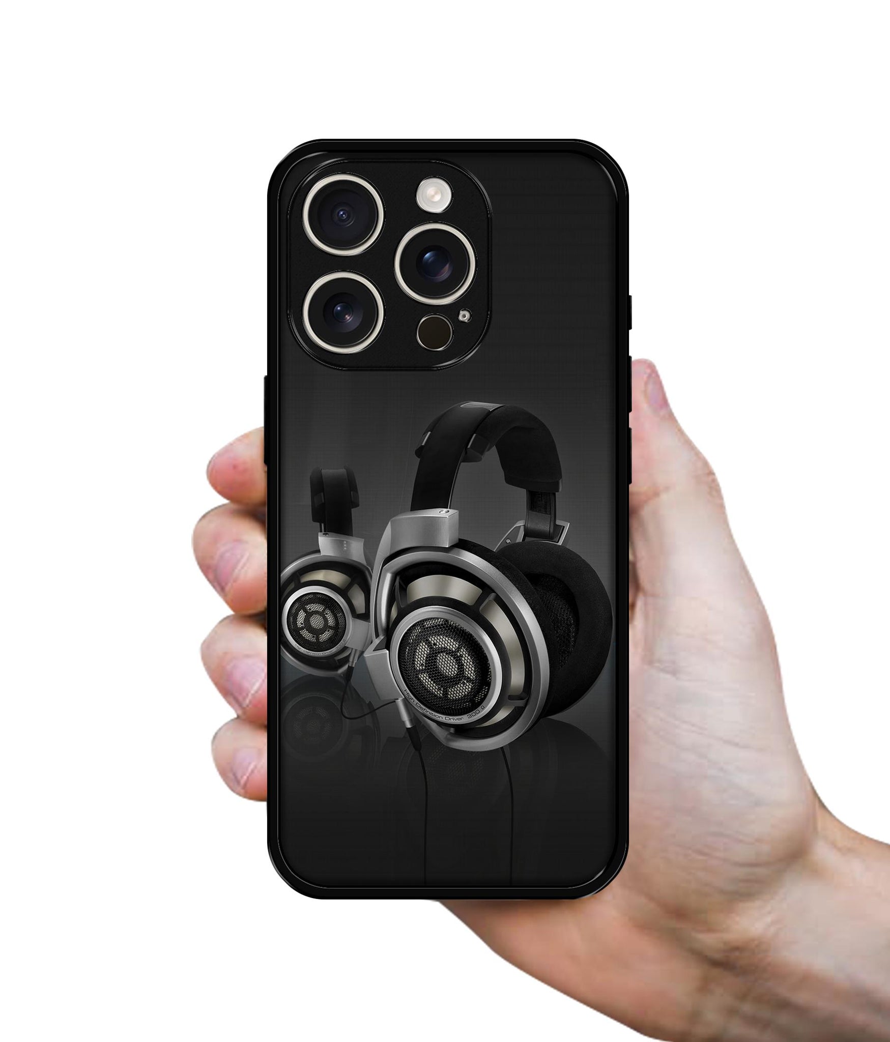 Head Phone Design Designer 2D Printed Back Case Cover for Apple iPhone 16 Pro Max