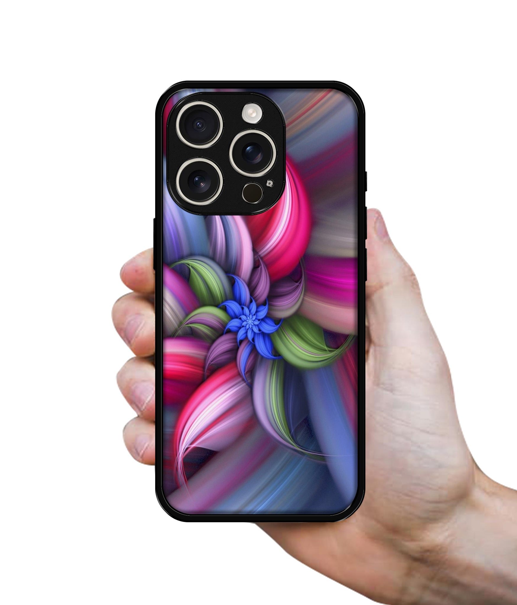 Colorful Flower Design Designer 2D Printed Back Case Cover for Apple iPhone 16 Pro Max