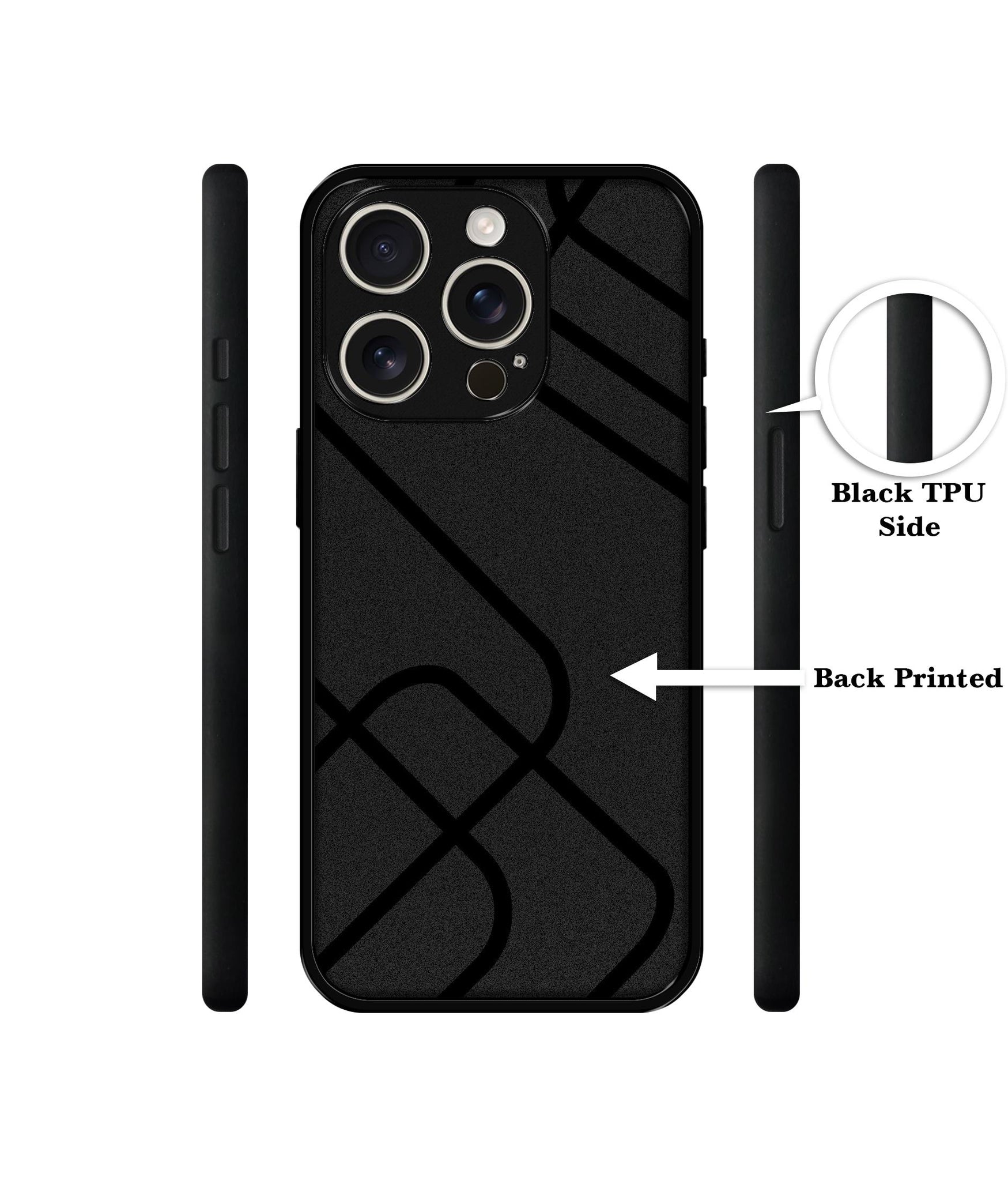 Zig-Zag Black Line Design Designer 2D Printed Back Case Cover for Apple iPhone 16 Pro Max