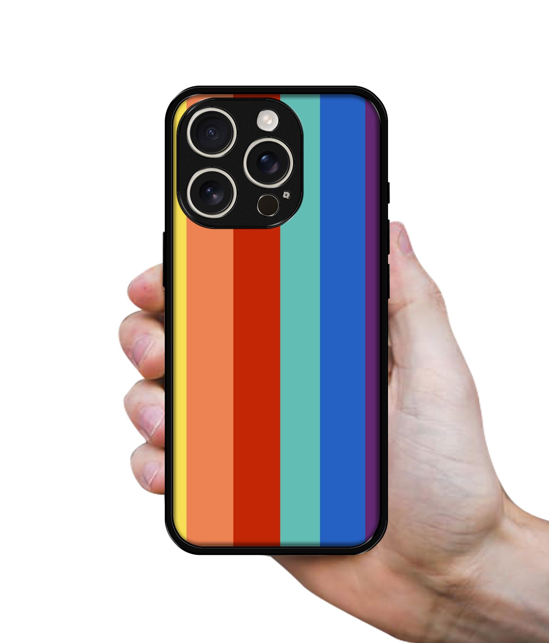 Rainbow Colors Design Designer 2D Printed Back Case Cover for Apple iPhone 16 Pro Max