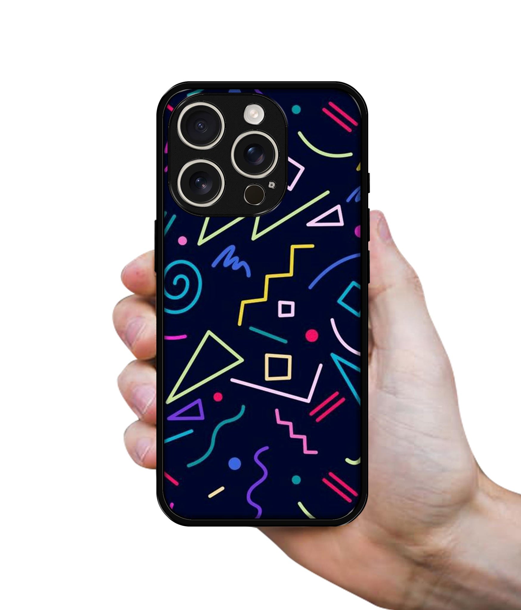 Retro Abstract Design Designer 2D Printed Back Case Cover for Apple iPhone 16 Pro Max