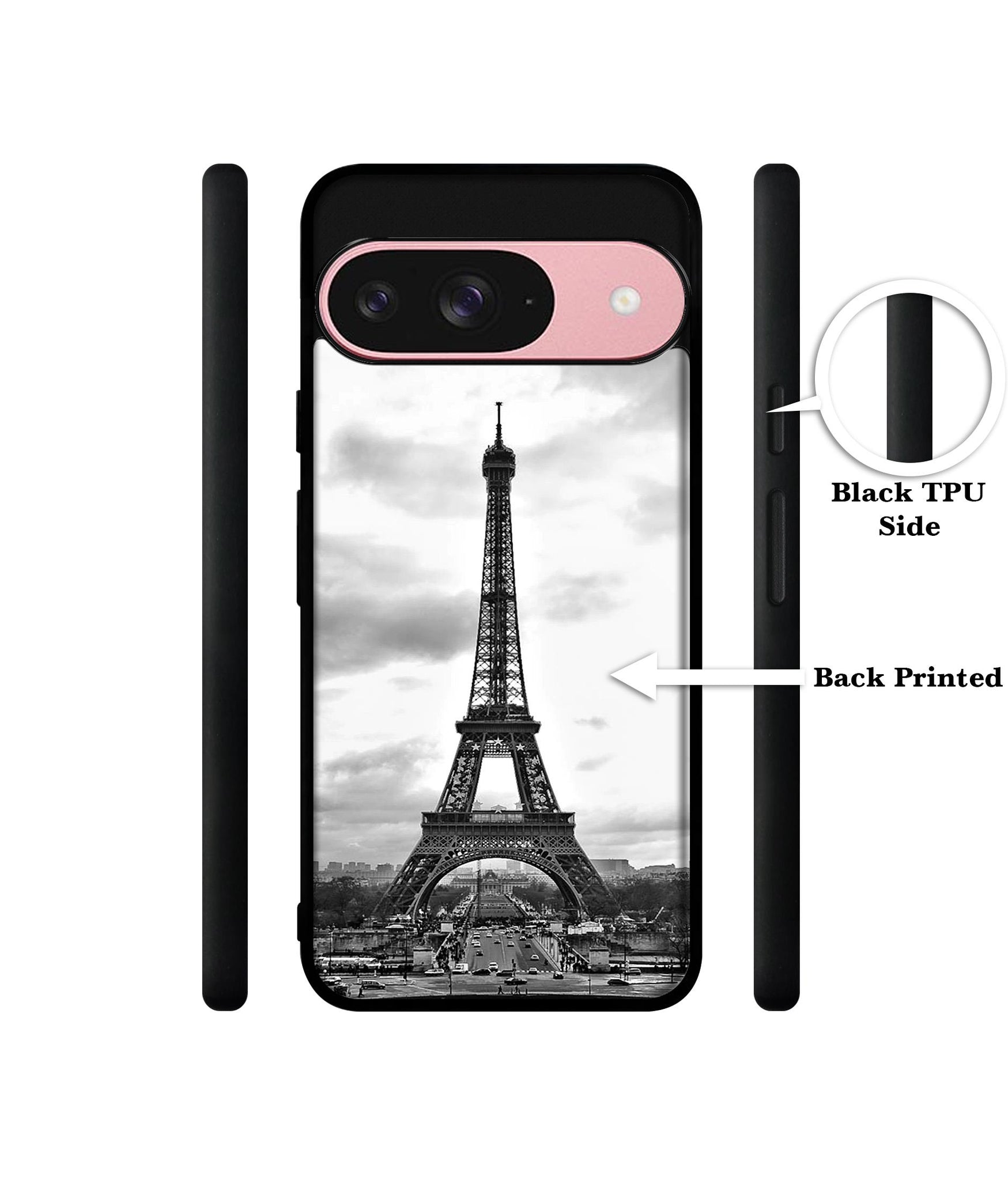 Eiffel Tower Design Designer 2D Printed Back Case Cover for Google Pixel 9 5G