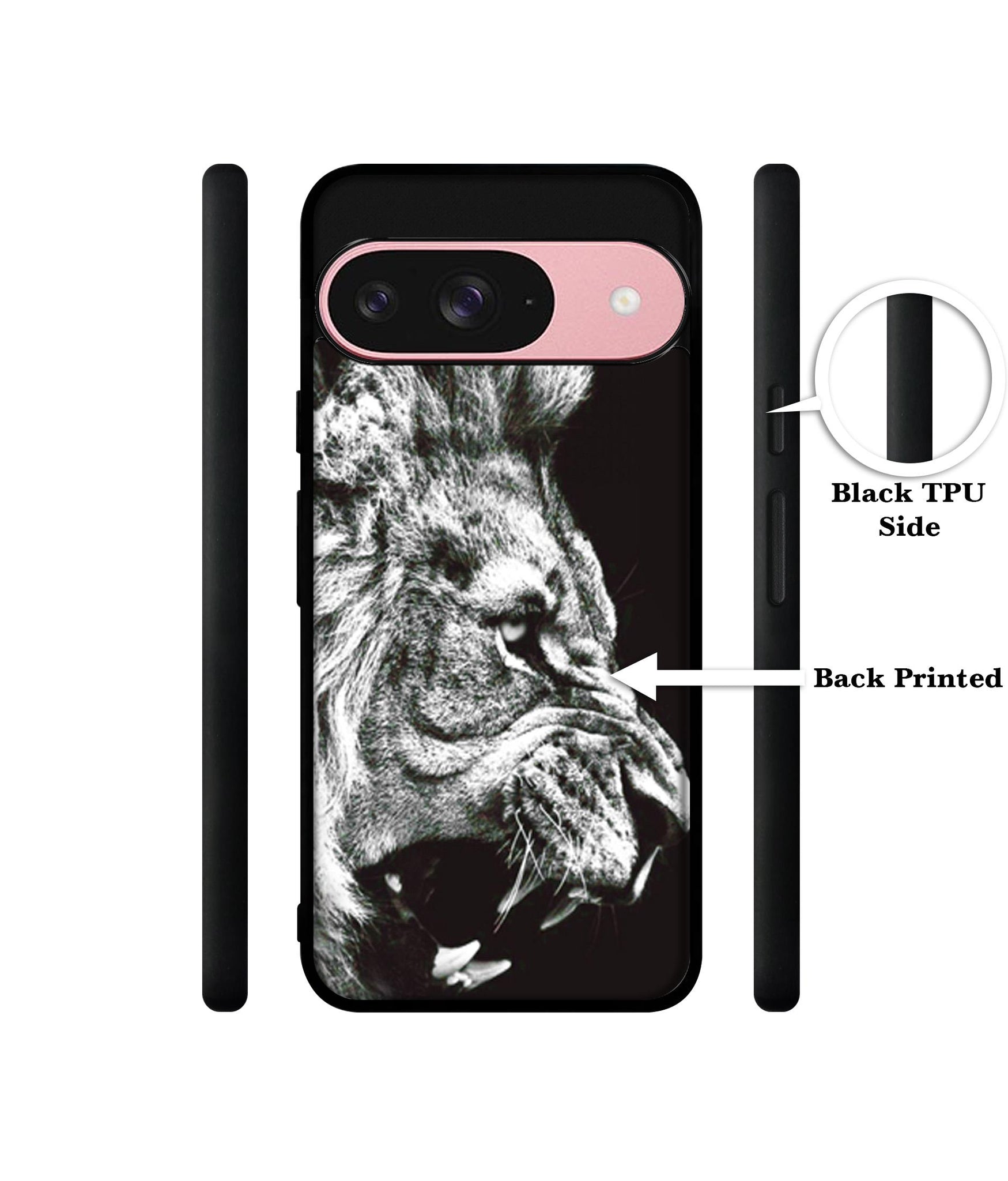 Angry Lion Design Designer 2D Printed Back Case Cover for Google Pixel 9 5G