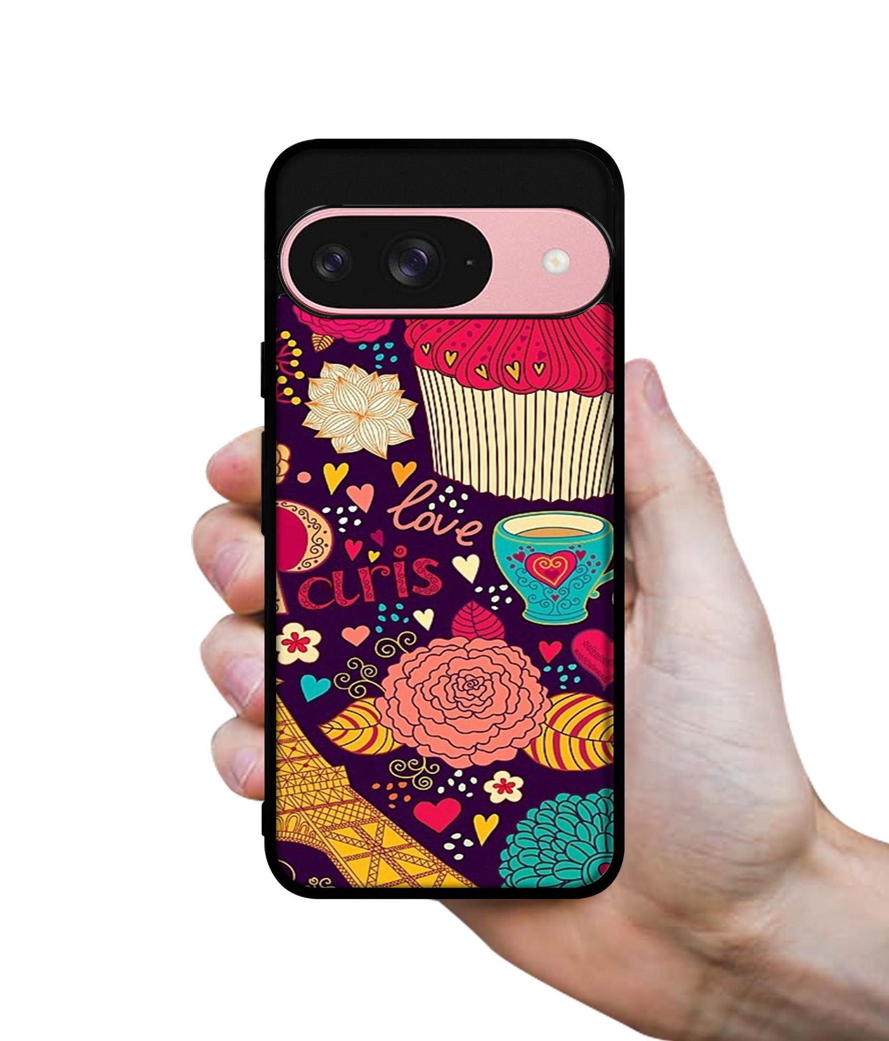Paris Flower Love Design Designer 2D Printed Back Case Cover for Google Pixel 9 5G