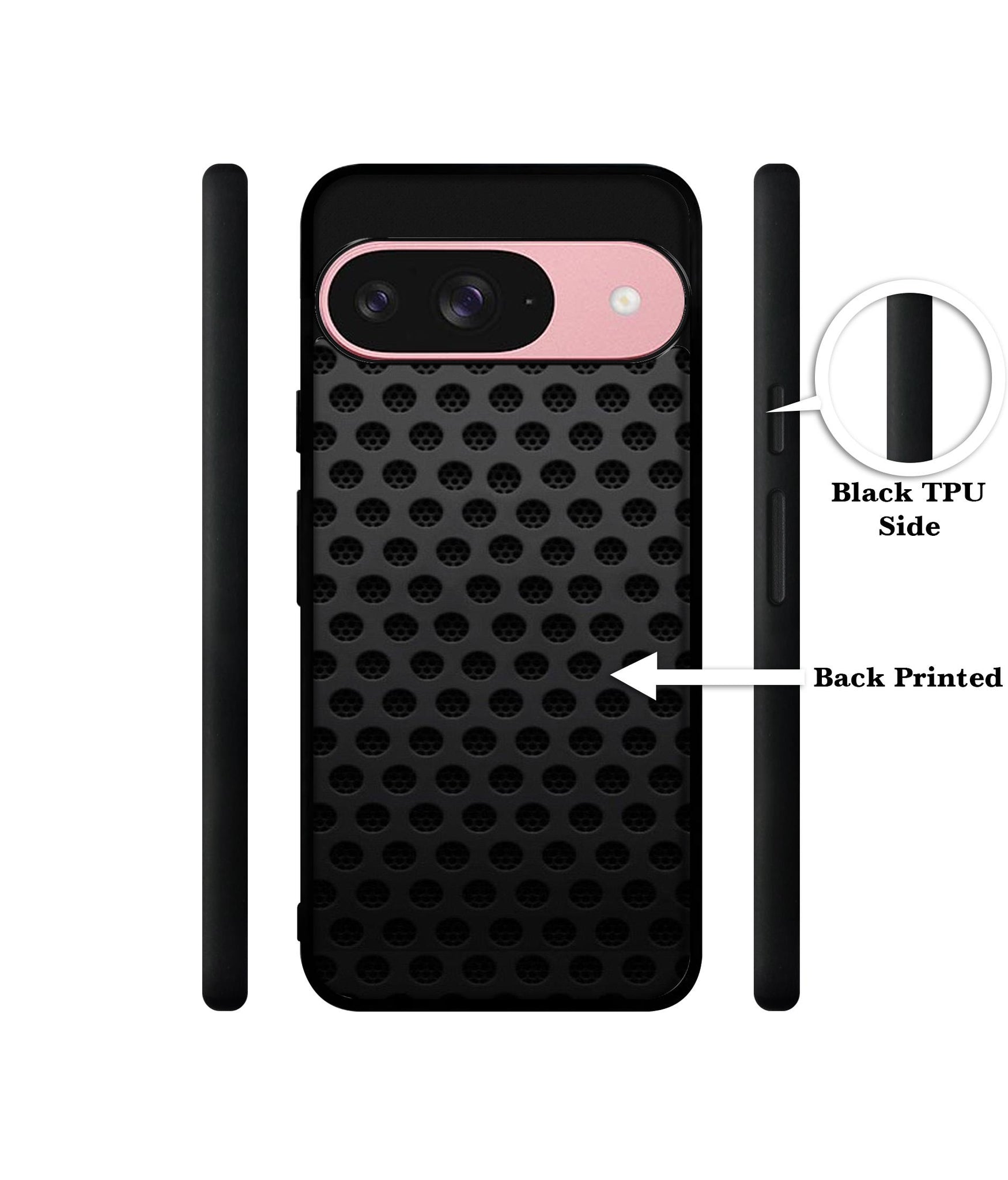 Black Circle Design Designer 2D Printed Back Case Cover for Google Pixel 9 5G