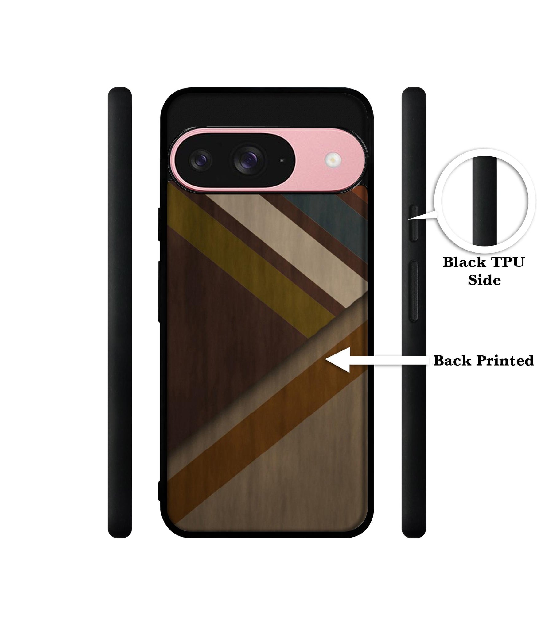 Colorful Wooden Pattern Design Designer 2D Printed Back Case Cover for Google Pixel 9 5G