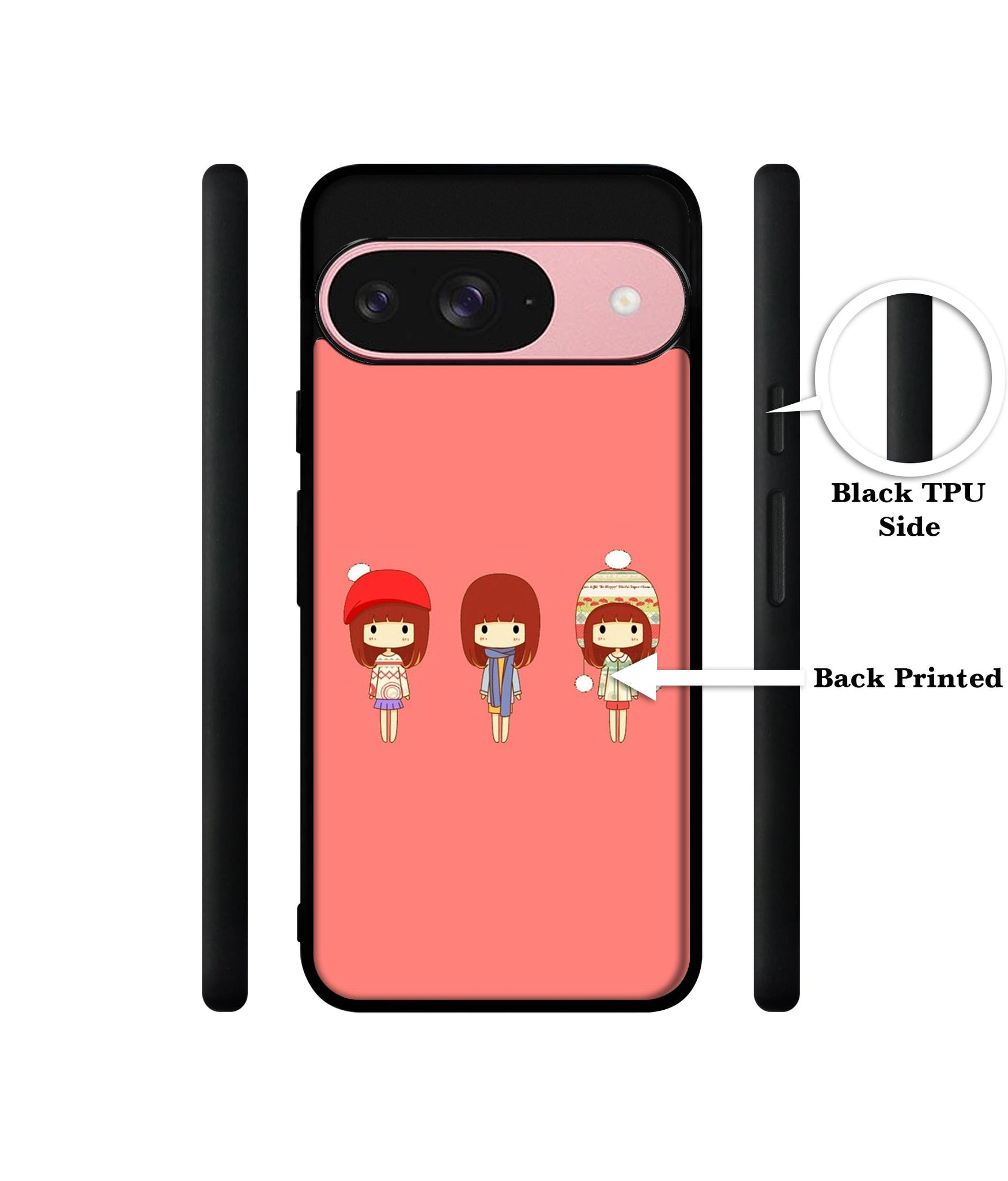 Cute Girls Design Designer 2D Printed Back Case Cover for Google Pixel 9 5G