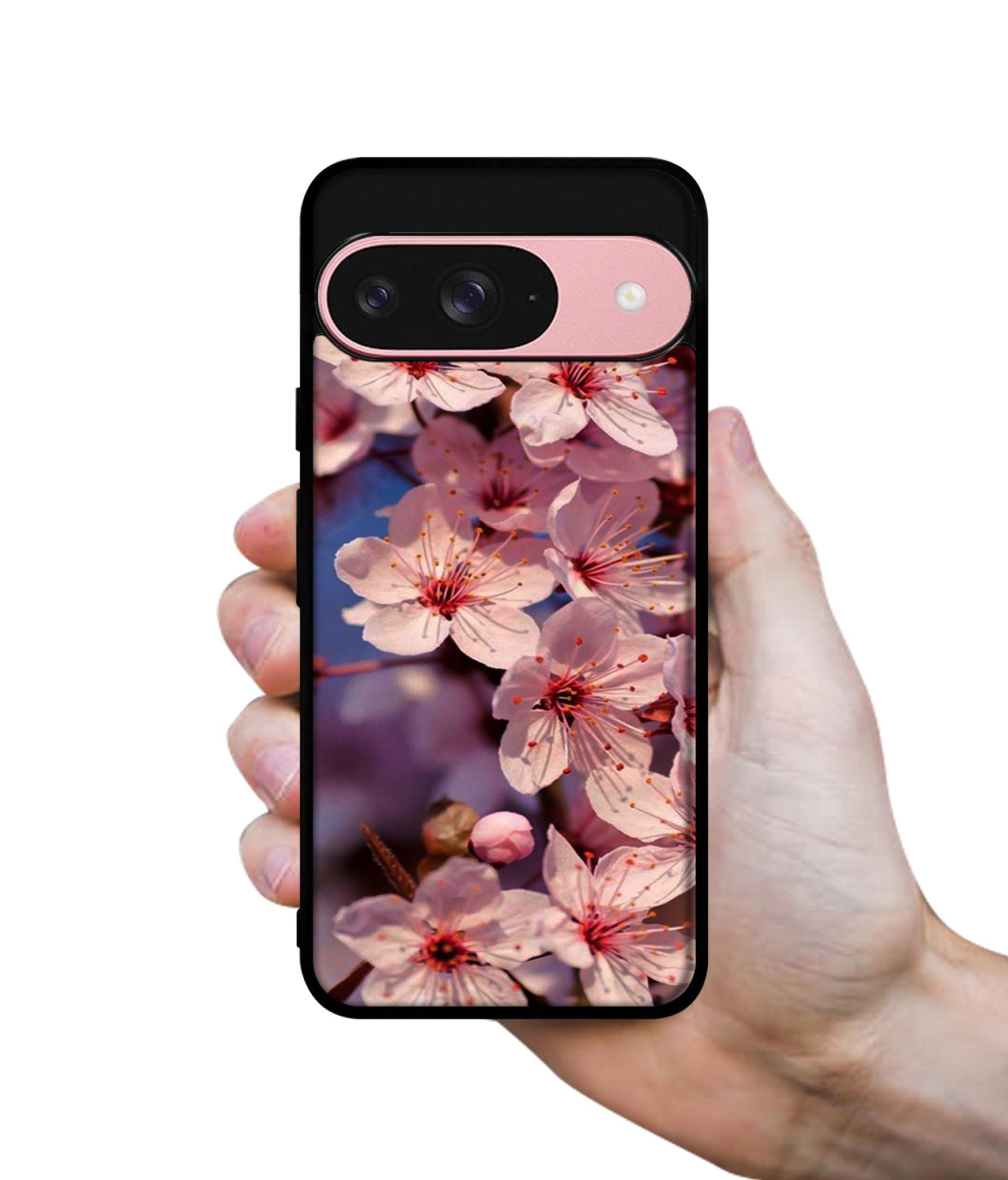 Pink Flowers Pattern Design Designer 2D Printed Back Case Cover for Google Pixel 9 5G