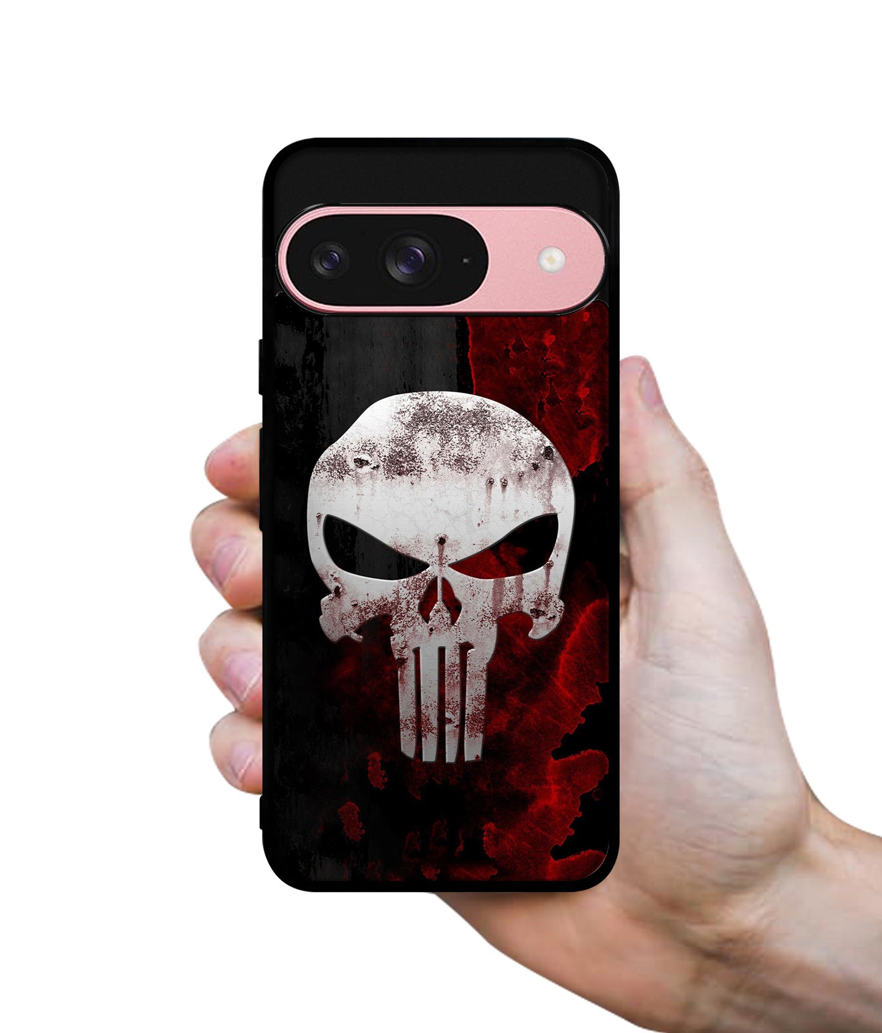 Punisher Skull Design Designer 2D Printed Back Case Cover for Google Pixel 9 5G