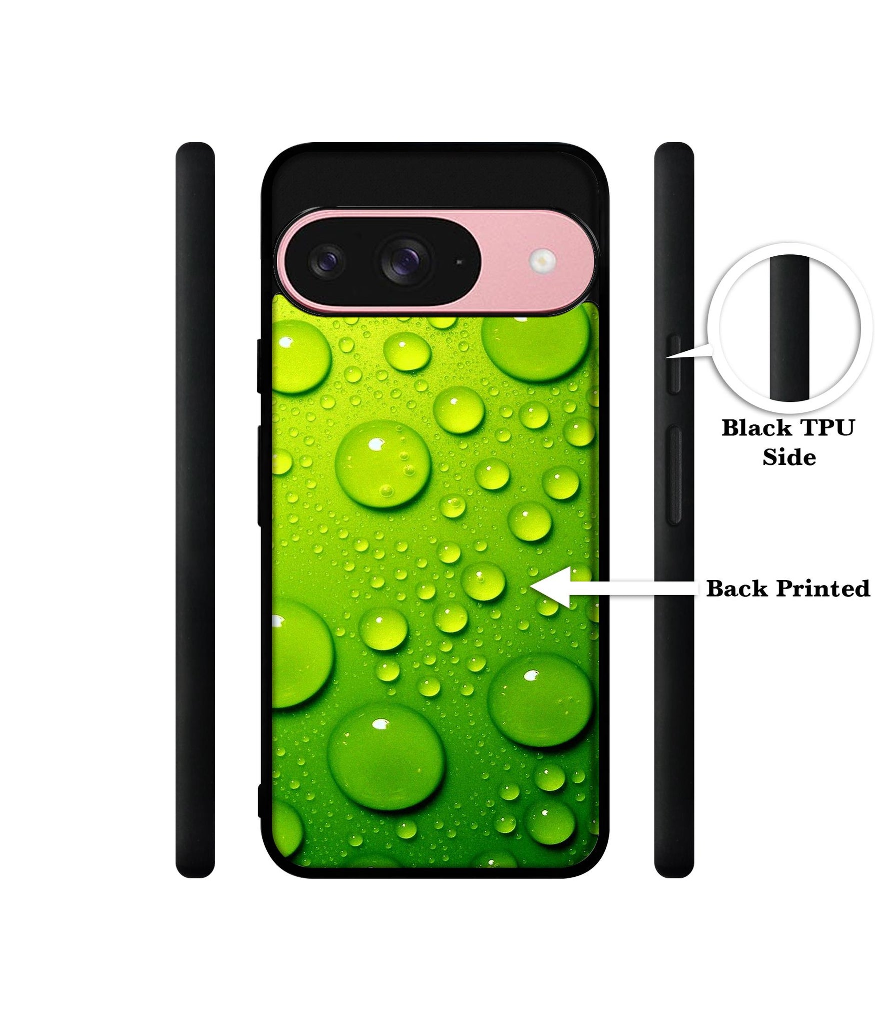 Green Bubbles Design Designer 2D Printed Back Case Cover for Google Pixel 9 5G