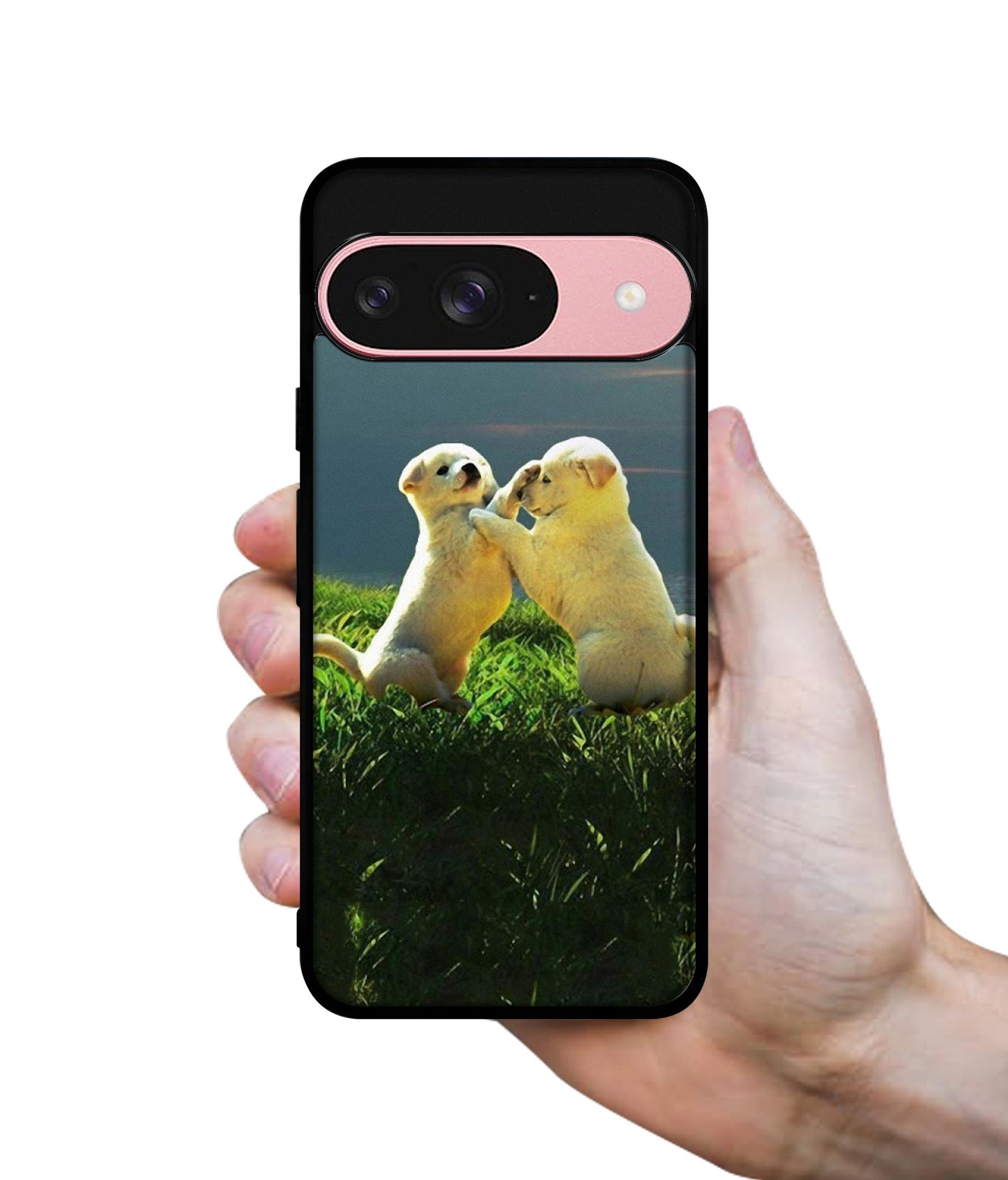 Puppy Couple Sunset Design Designer 2D Printed Back Case Cover for Google Pixel 9 5G