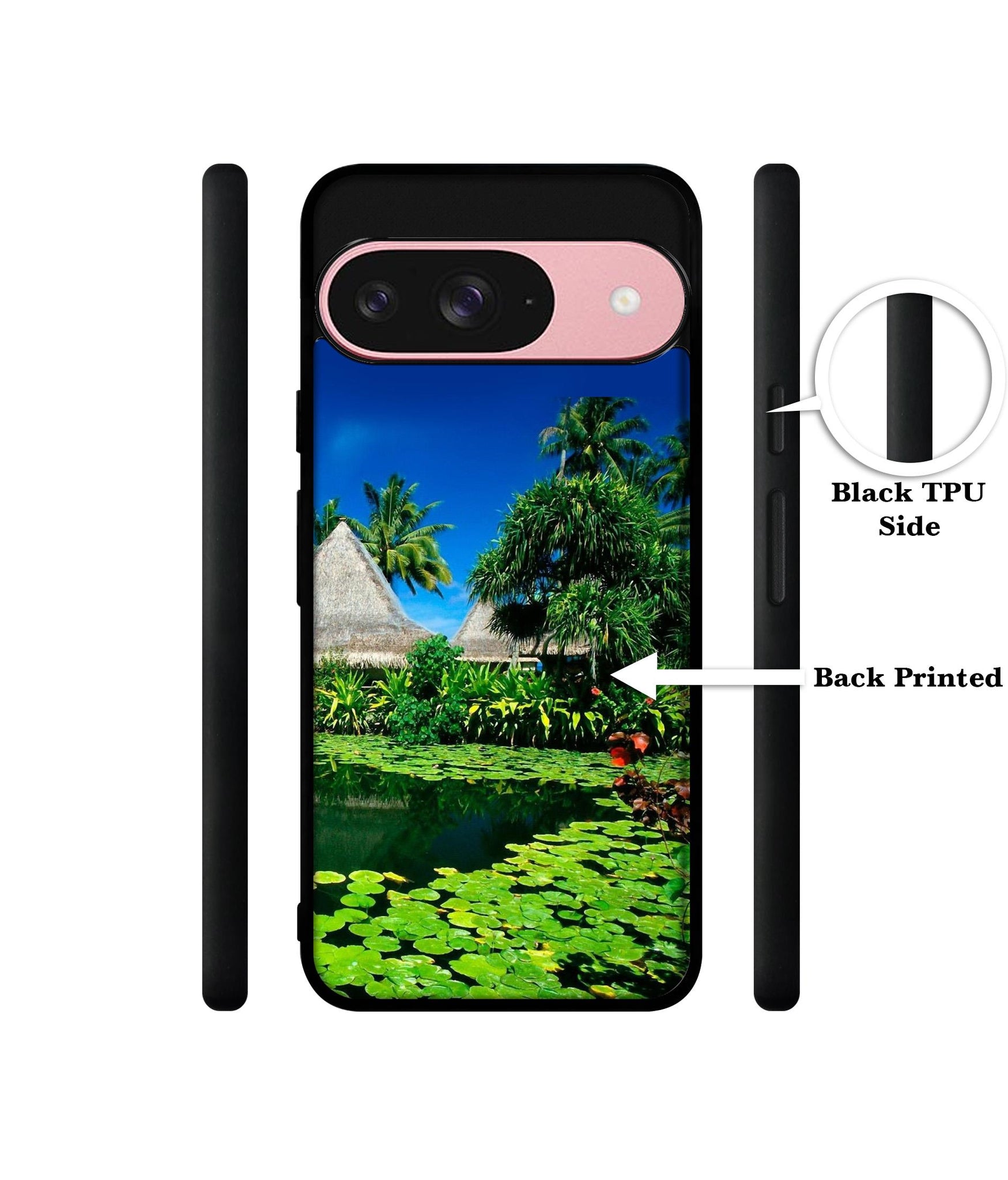 Tropics Water Design Designer 2D Printed Back Case Cover for Google Pixel 9 5G