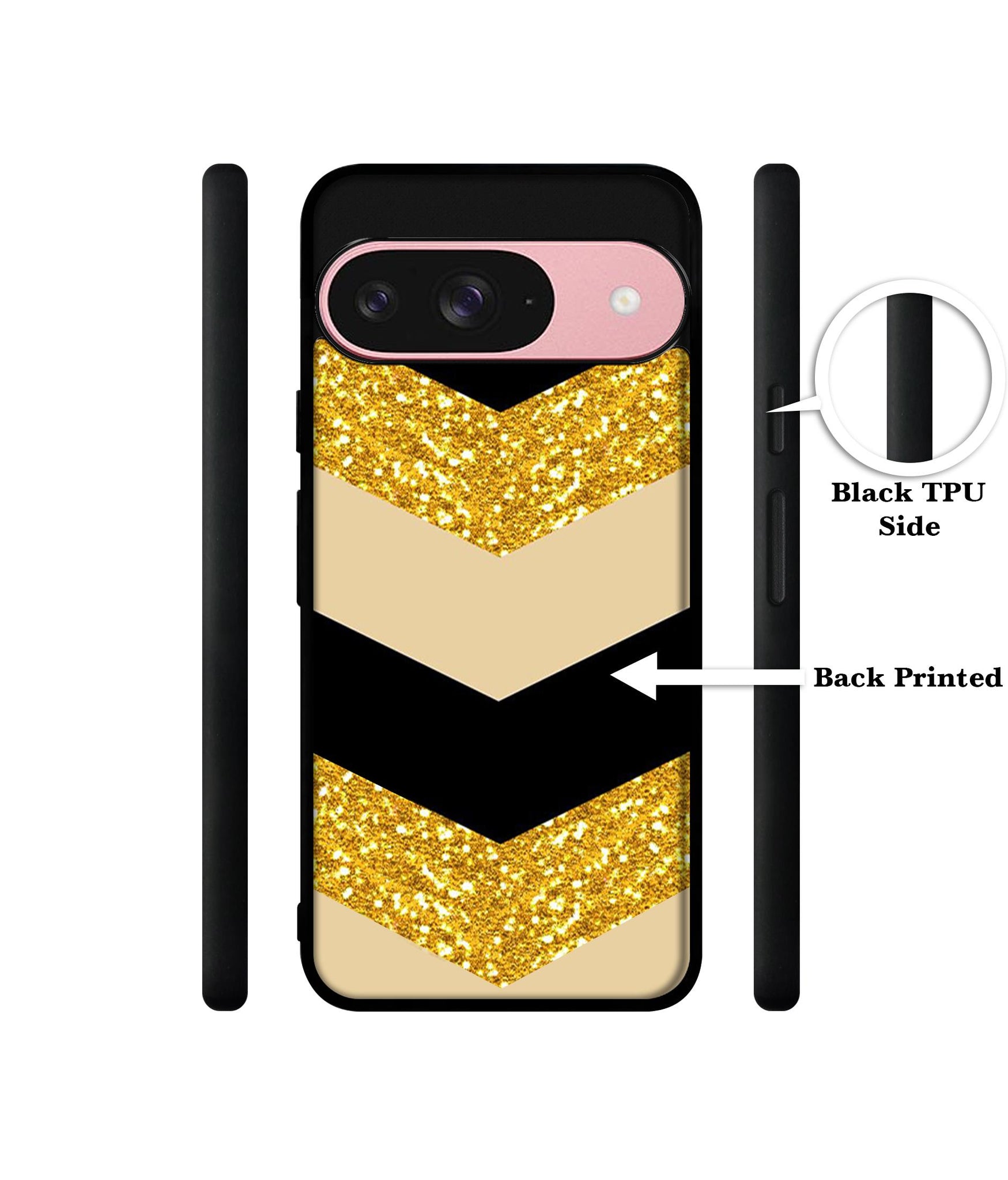 Black & Gold Design Designer 2D Printed Back Case Cover for Google Pixel 9 5G