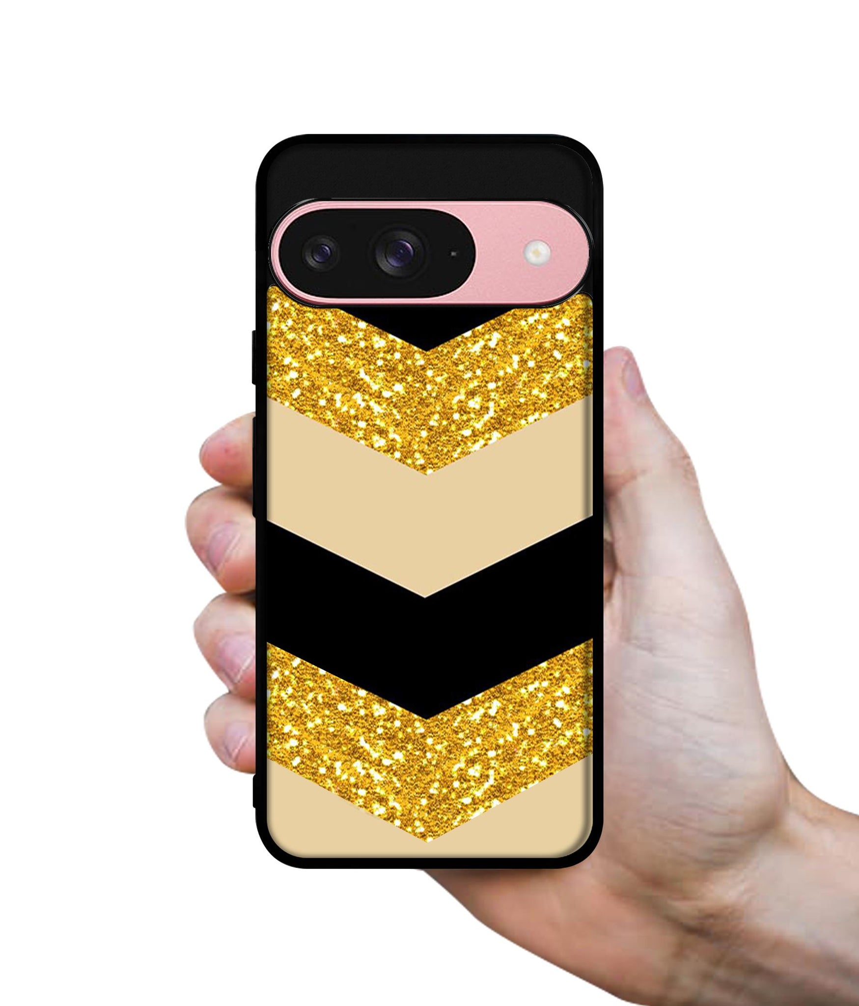 Black & Gold Design Designer 2D Printed Back Case Cover for Google Pixel 9 5G