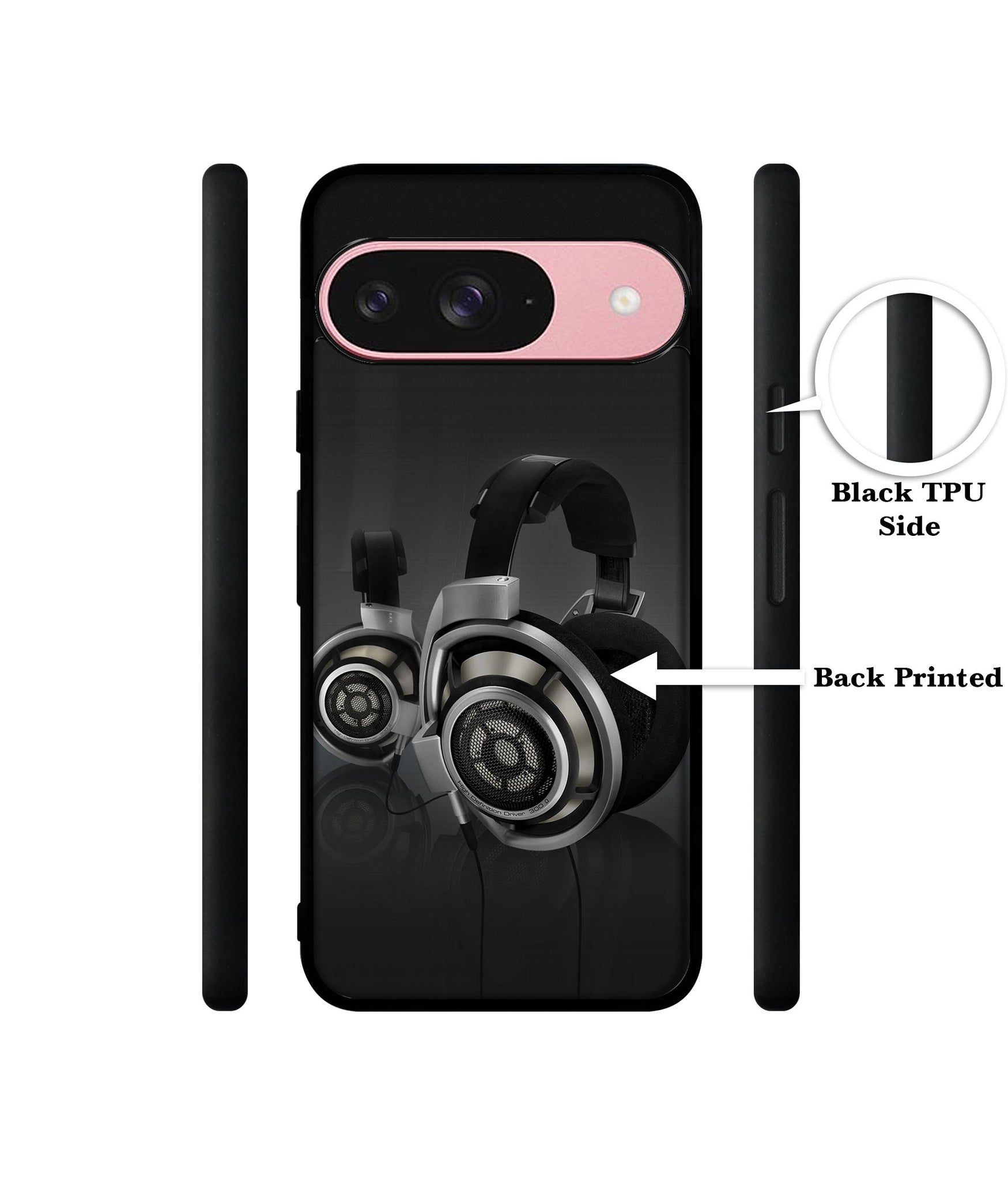 Head Phone Design Designer 2D Printed Back Case Cover for Google Pixel 9 5G